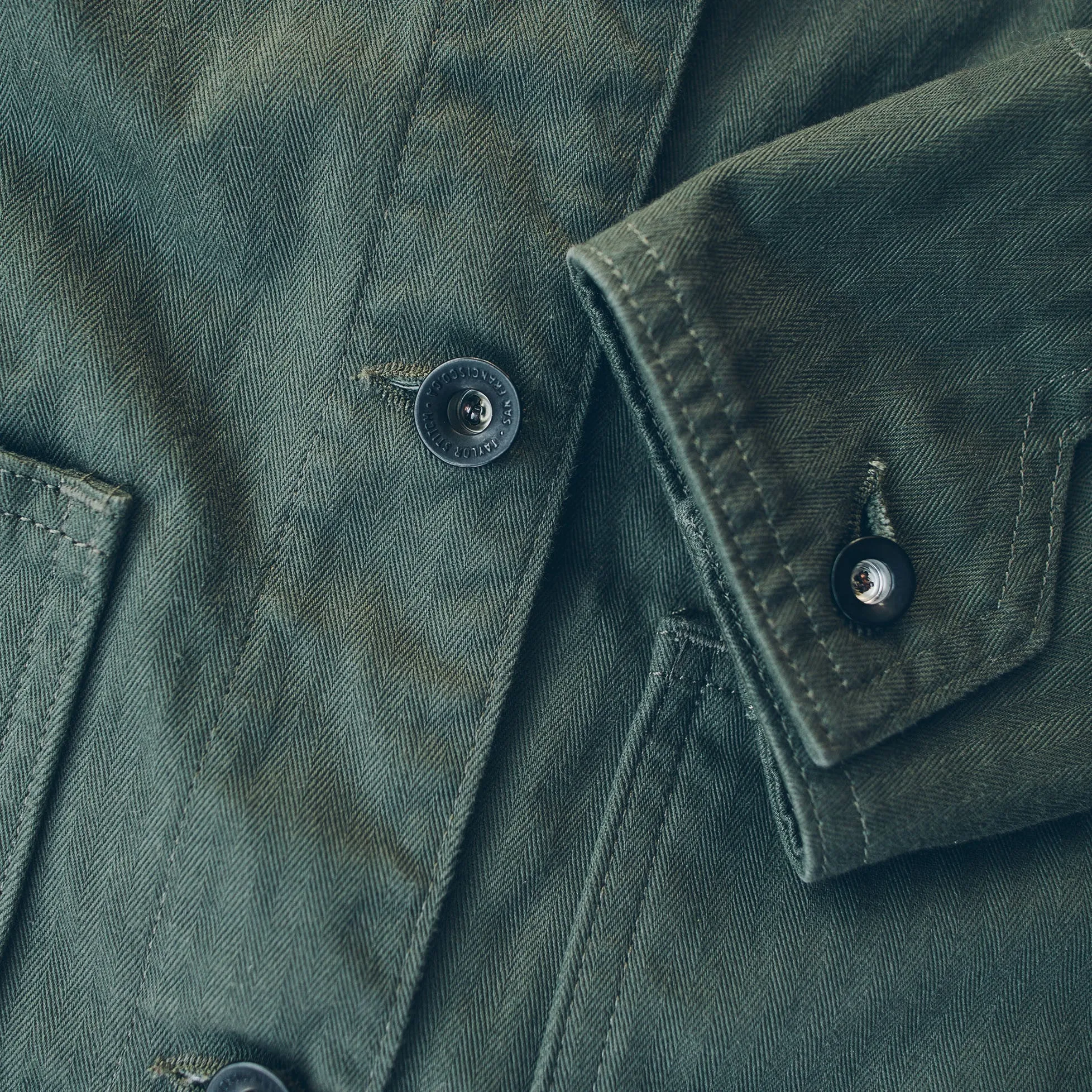 The Agnes Jacket in Olive Herringbone sold by Taylor Stitch product image thumbnail 3