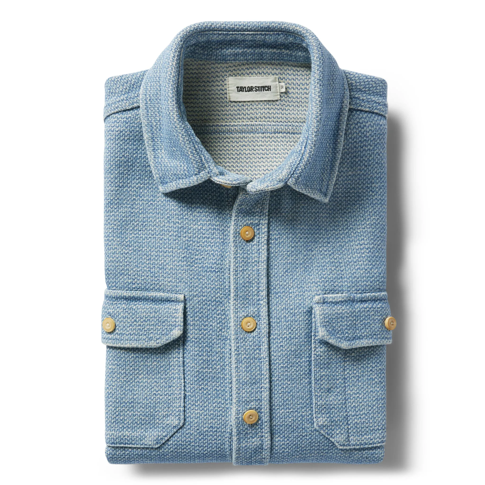 The Division Shirt in Washed Indigo sold by Taylor Stitch
