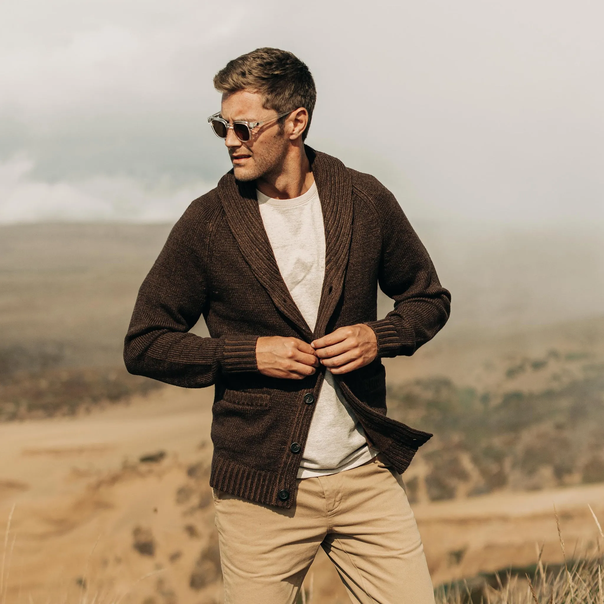 Marled Shawl Collar Cardigan James Perse James Perse Wool Shawl