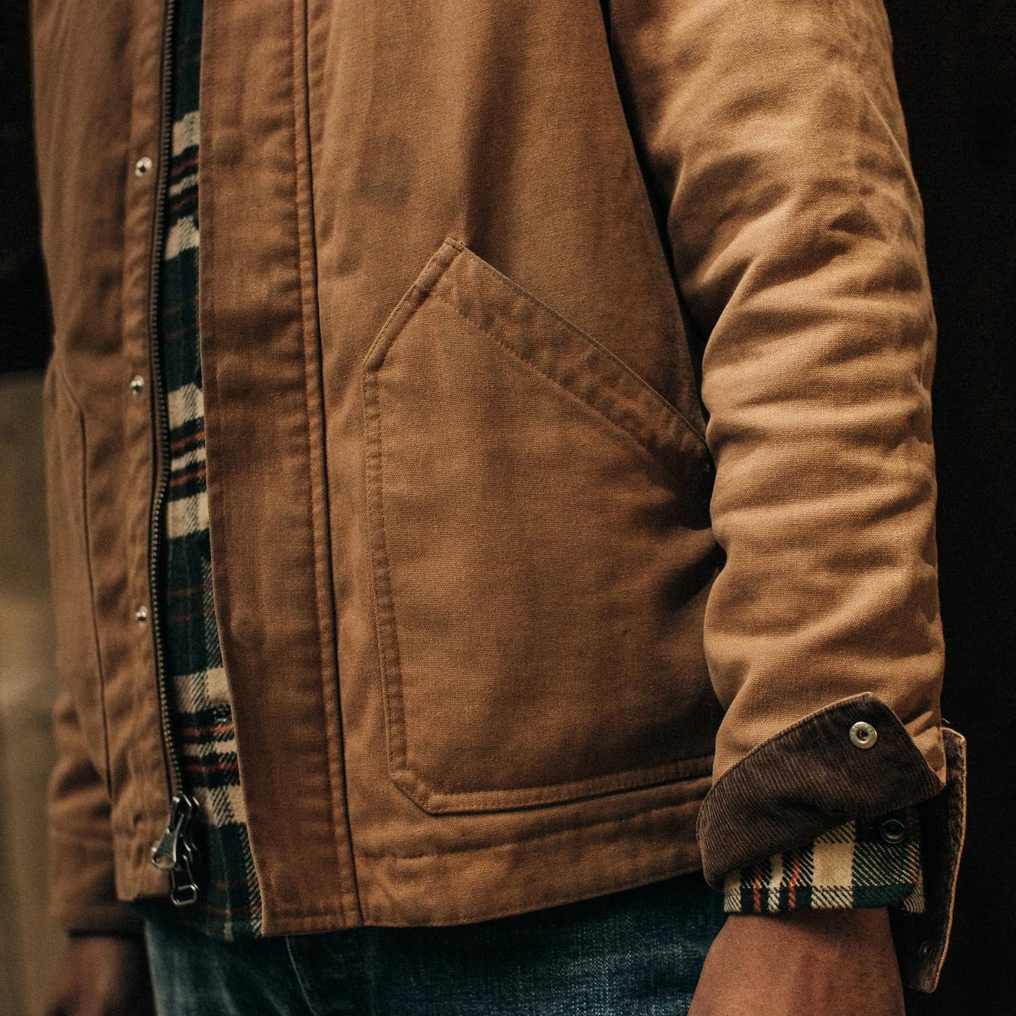 The Workhorse Jacket in Tobacco Boss Duck sold by Taylor Stitch product image thumbnail 4