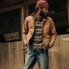 The Workhorse Jacket in Tobacco Boss Duck sold by Taylor Stitch