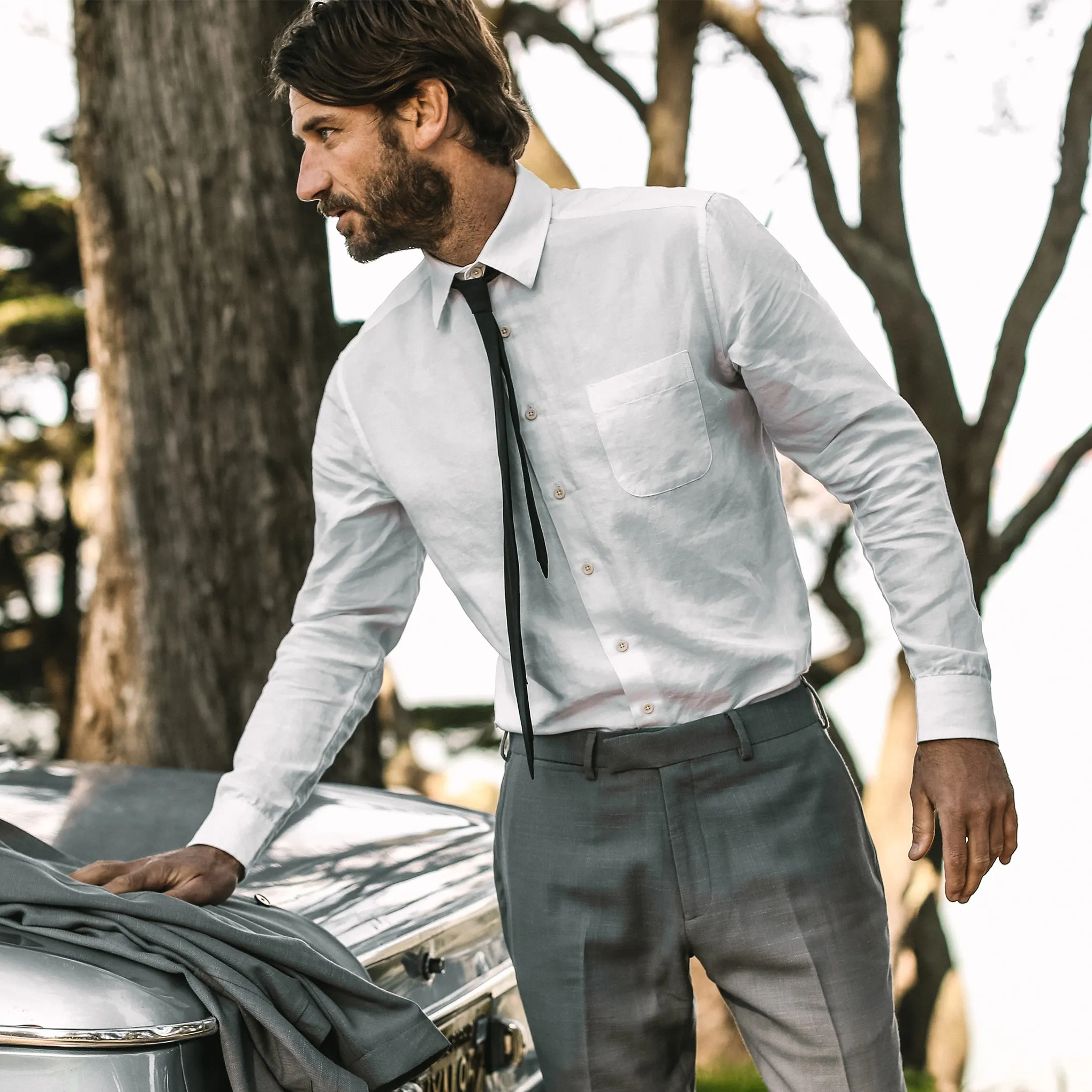 The California in Natural Slub Linen sold by Taylor Stitch product image thumbnail 4