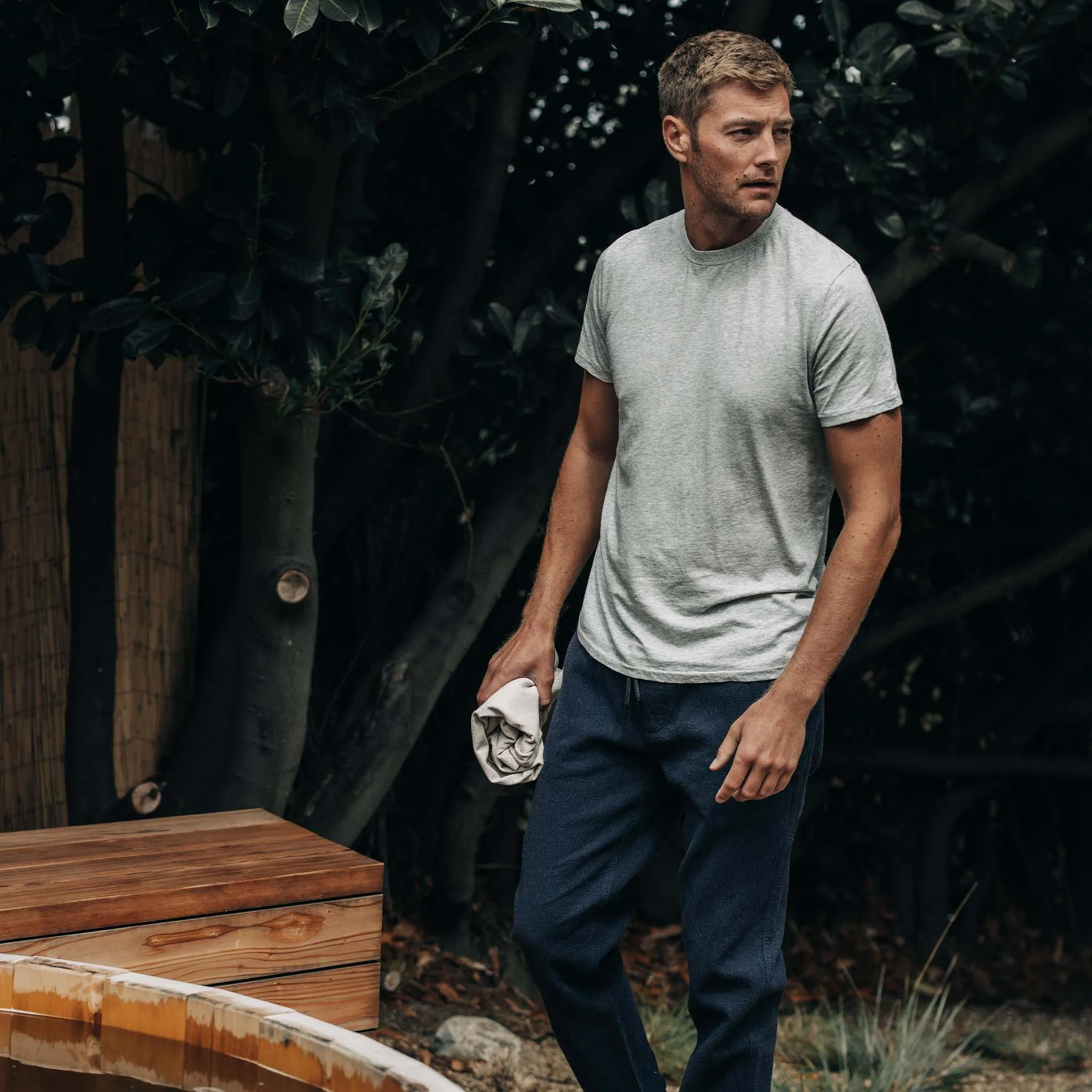 The Cotton Hemp Tee in Heather Grey sold by Taylor Stitch product image thumbnail 2