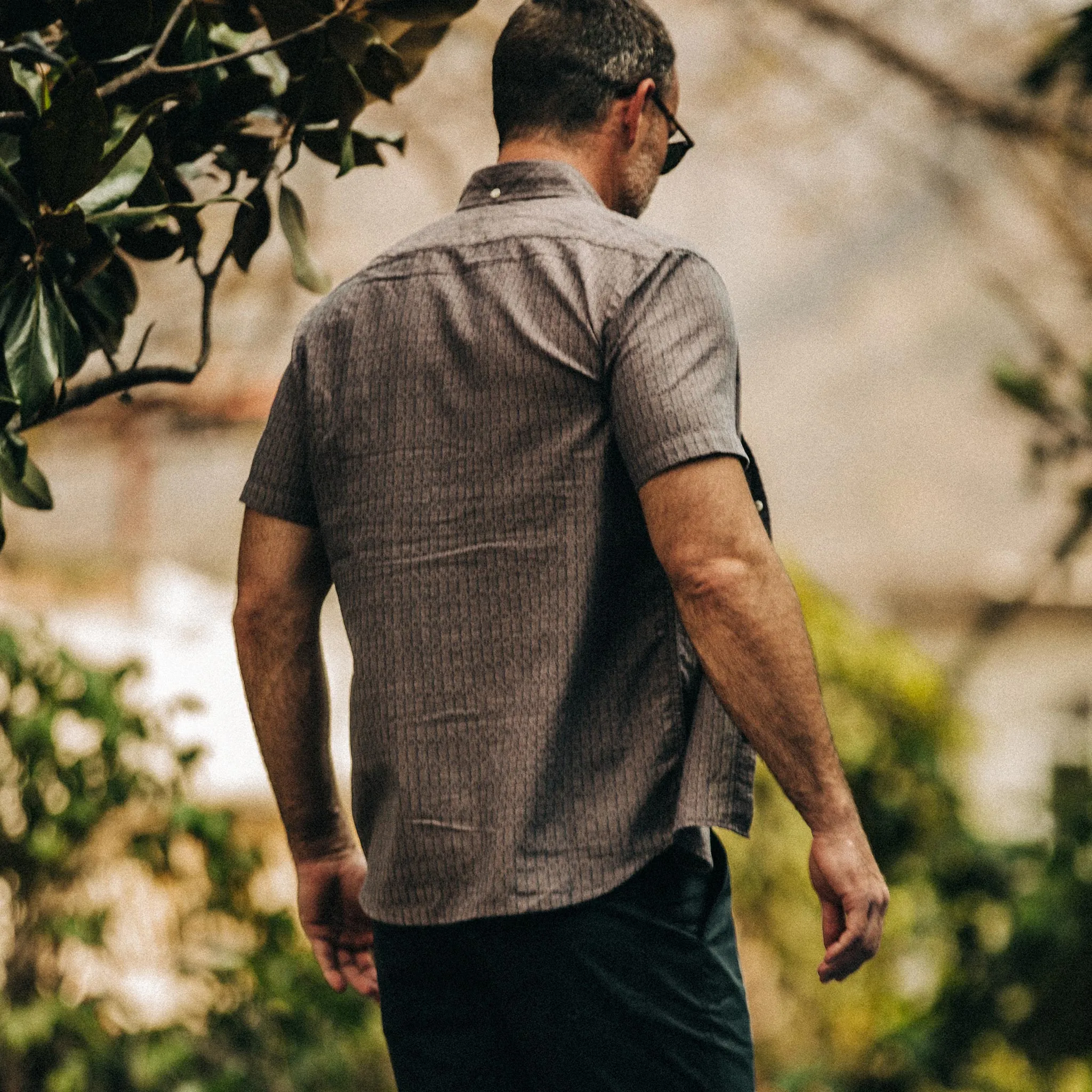 The Short Sleeve Jack in Cocoa Dobby sold by Taylor Stitch product image thumbnail 4