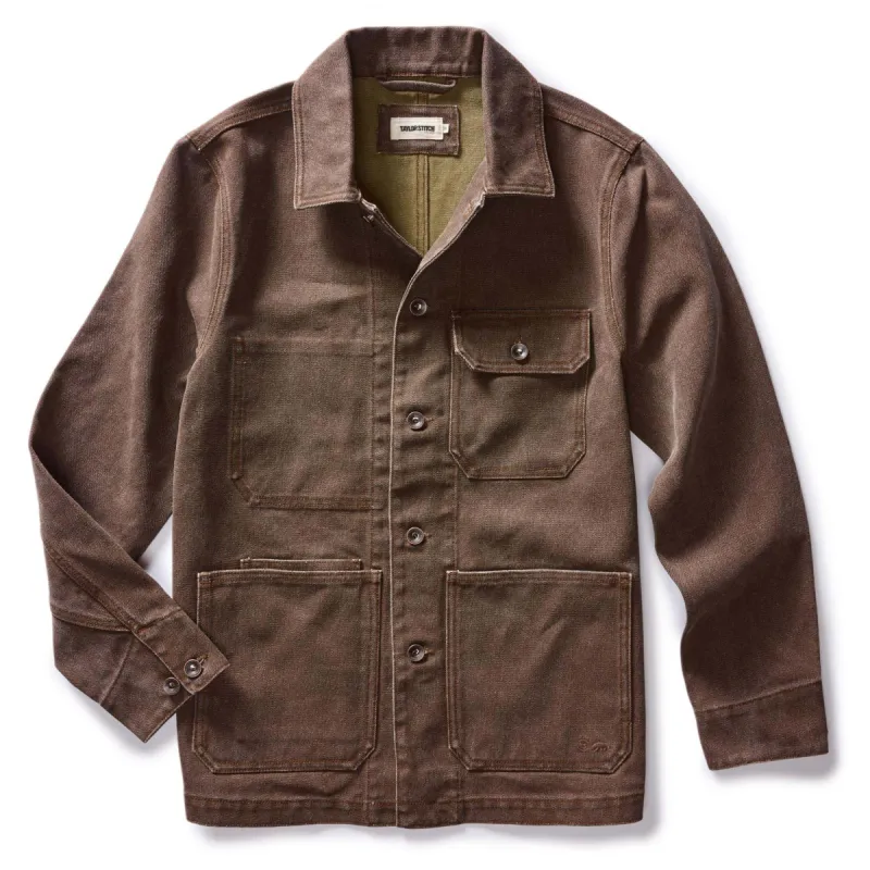 The Fremont Jacket in Aged Penny Chipped Canvas sold by Taylor Stitch