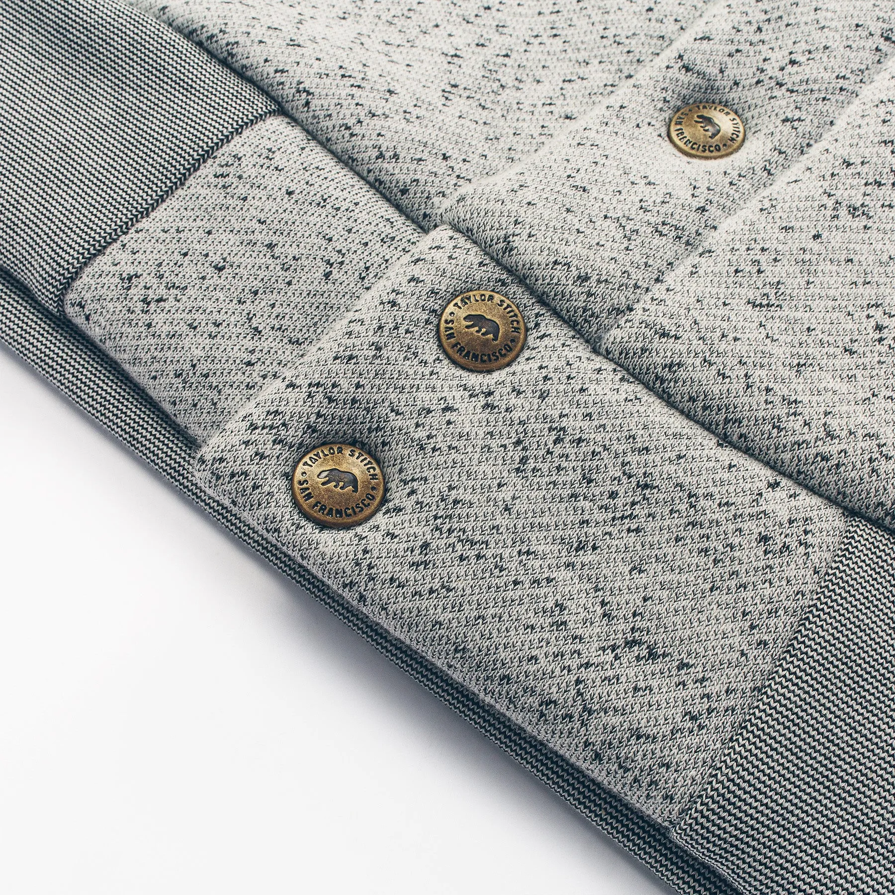 The Bomber in White Fleck Fleece sold by Taylor Stitch product image thumbnail 4