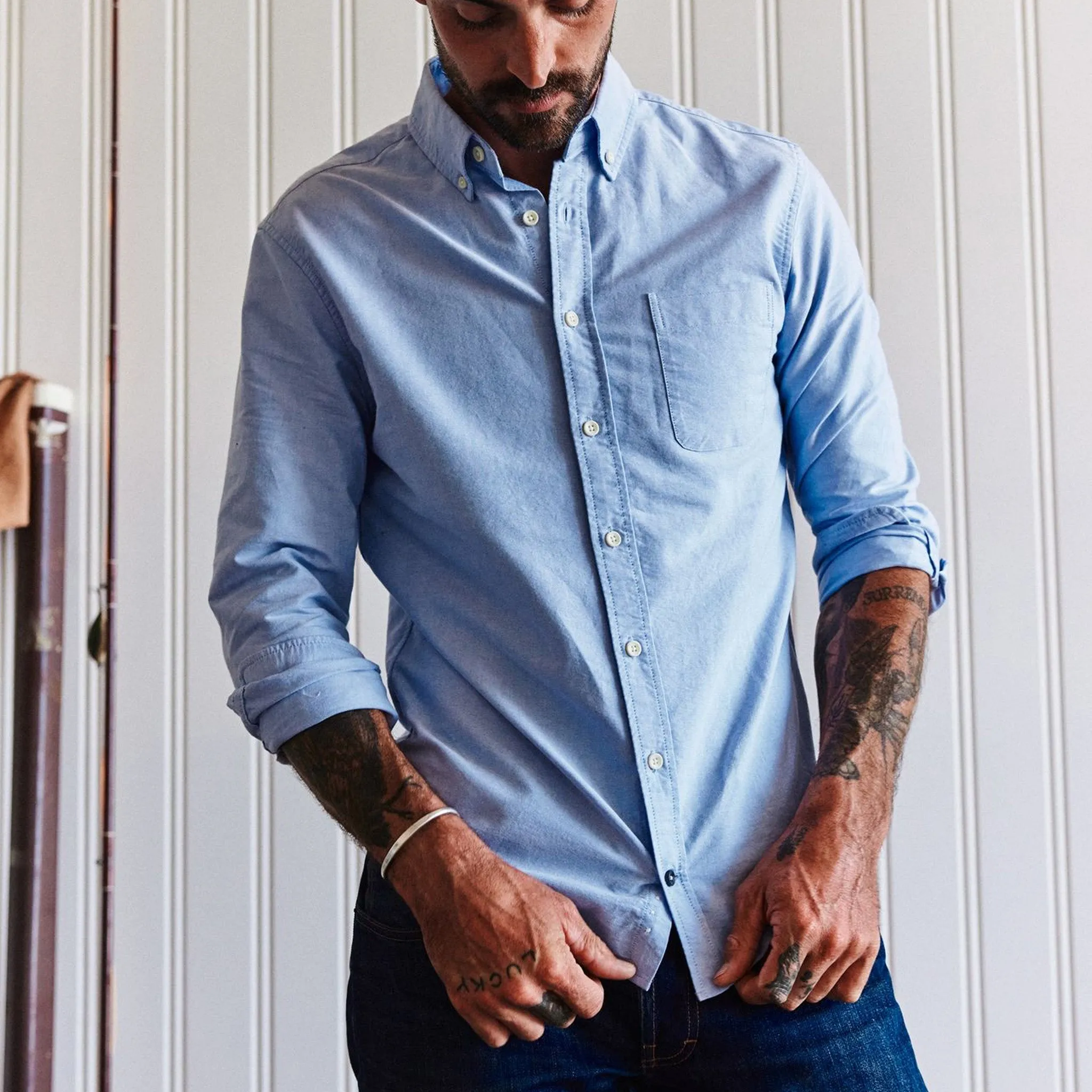 The Jack in Blue Everyday Oxford sold by Taylor Stitch product image thumbnail 4