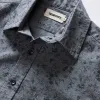 The Short Sleeve California in Blue Chambray Botanical sold by Taylor Stitch