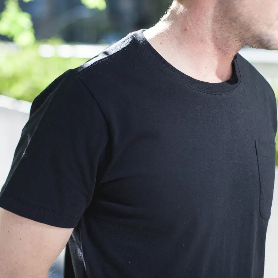 The Crewneck Pocket Tee in Black sold by Taylor Stitch product image thumbnail 4