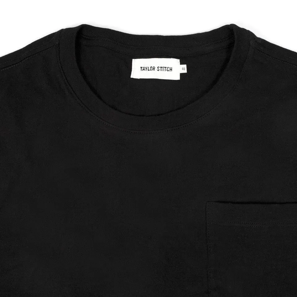 The Crewneck Pocket Tee in Black sold by Taylor Stitch product image thumbnail 5