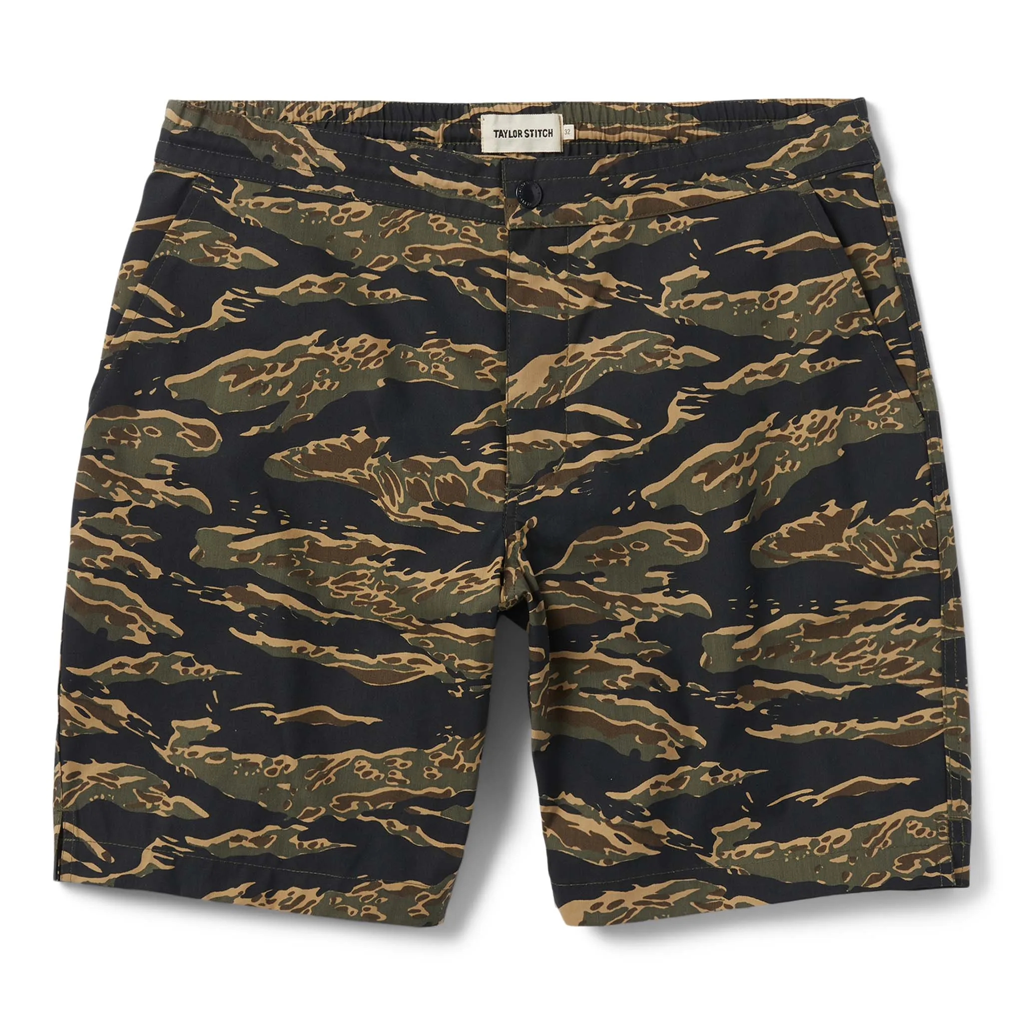 The Adventure Short in Tiger Camo sold by Taylor Stitch