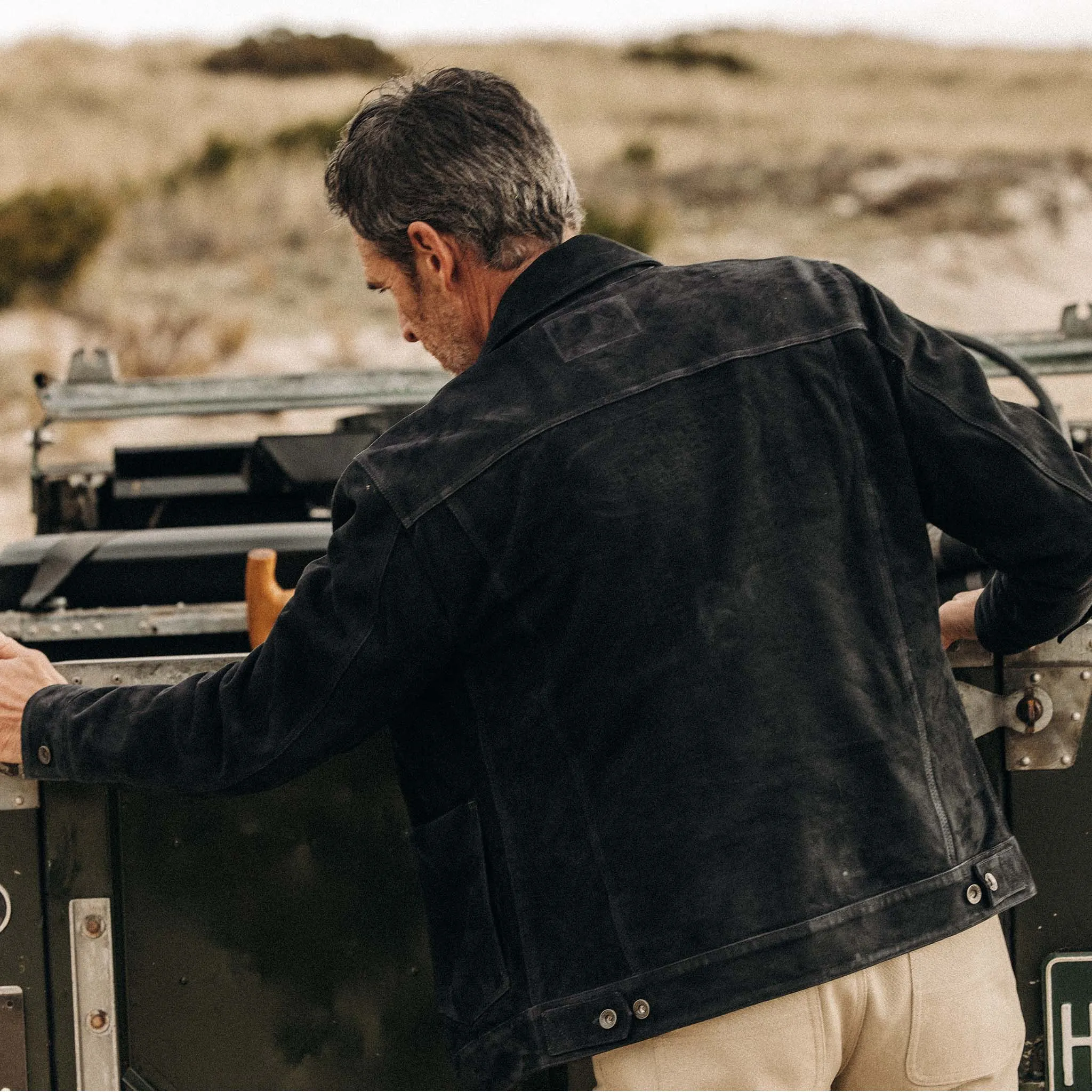 The Ryder Jacket in Dark Navy Suede sold by Taylor Stitch product image thumbnail 4