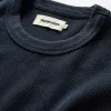 The Organic Cotton Short Sleeve Crew in Dark Navy Waffle sold by Taylor Stitch