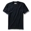 The Organic Cotton Short Sleeve Crew in Dark Navy Waffle sold by Taylor Stitch