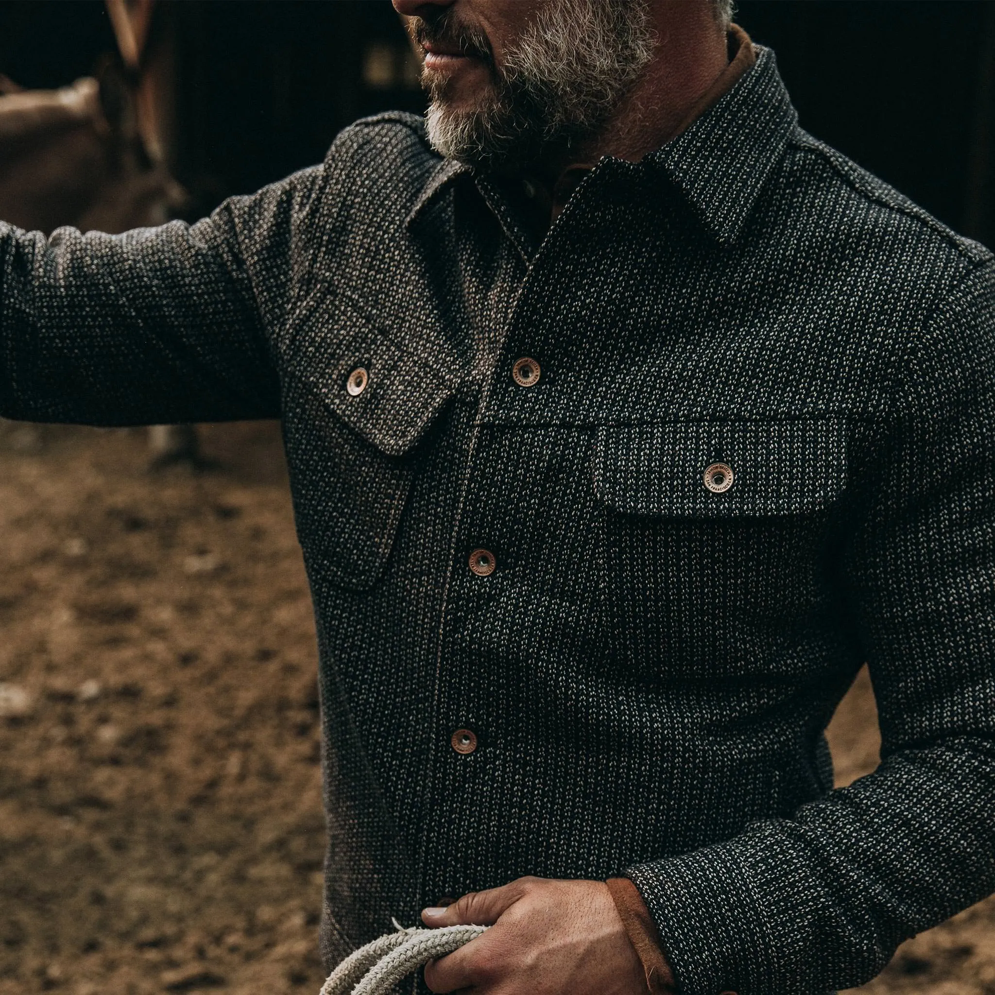 The Long Haul Jacket in Wool Beach Cloth sold by Taylor Stitch product image thumbnail 3