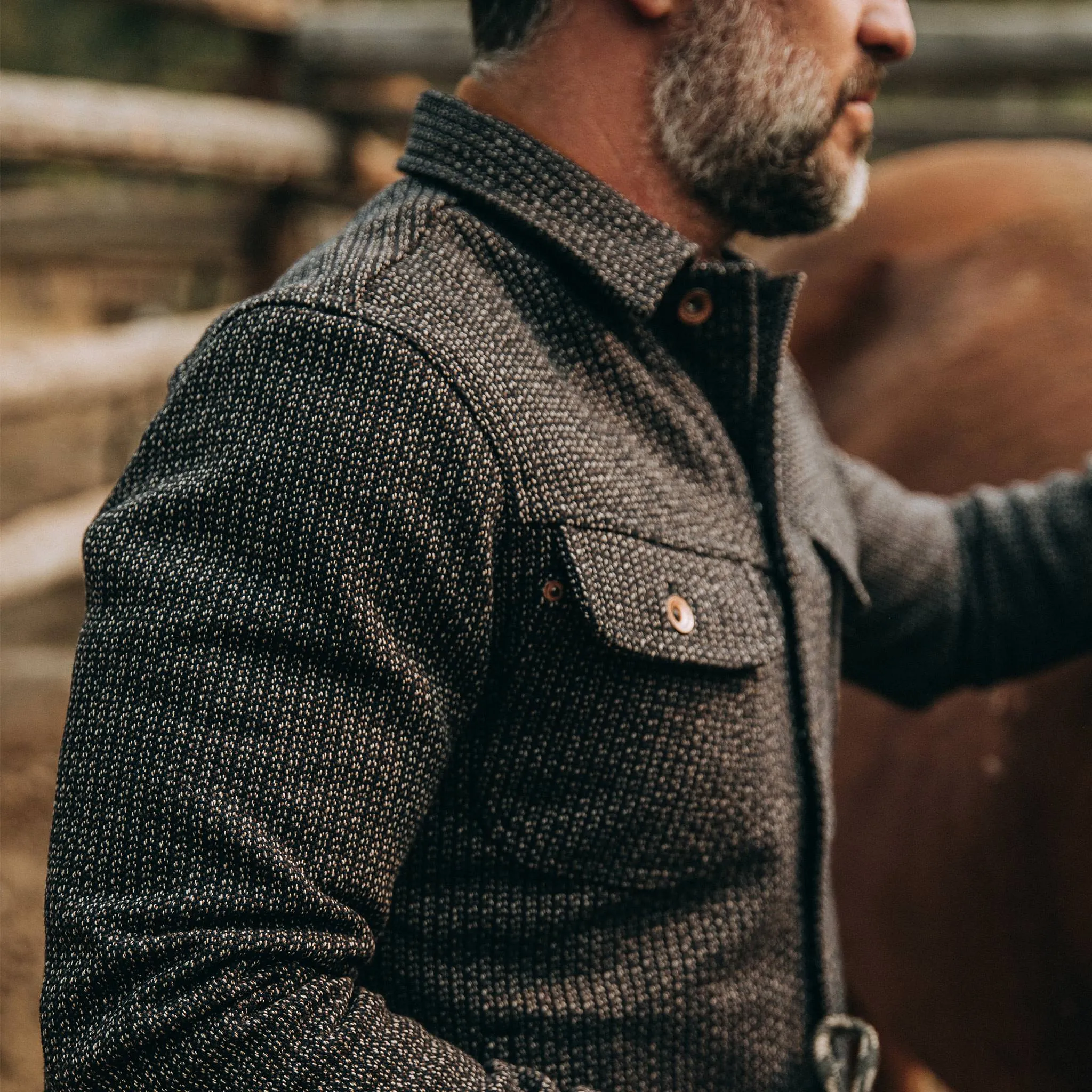 The Long Haul Jacket in Wool Beach Cloth sold by Taylor Stitch product image thumbnail 4