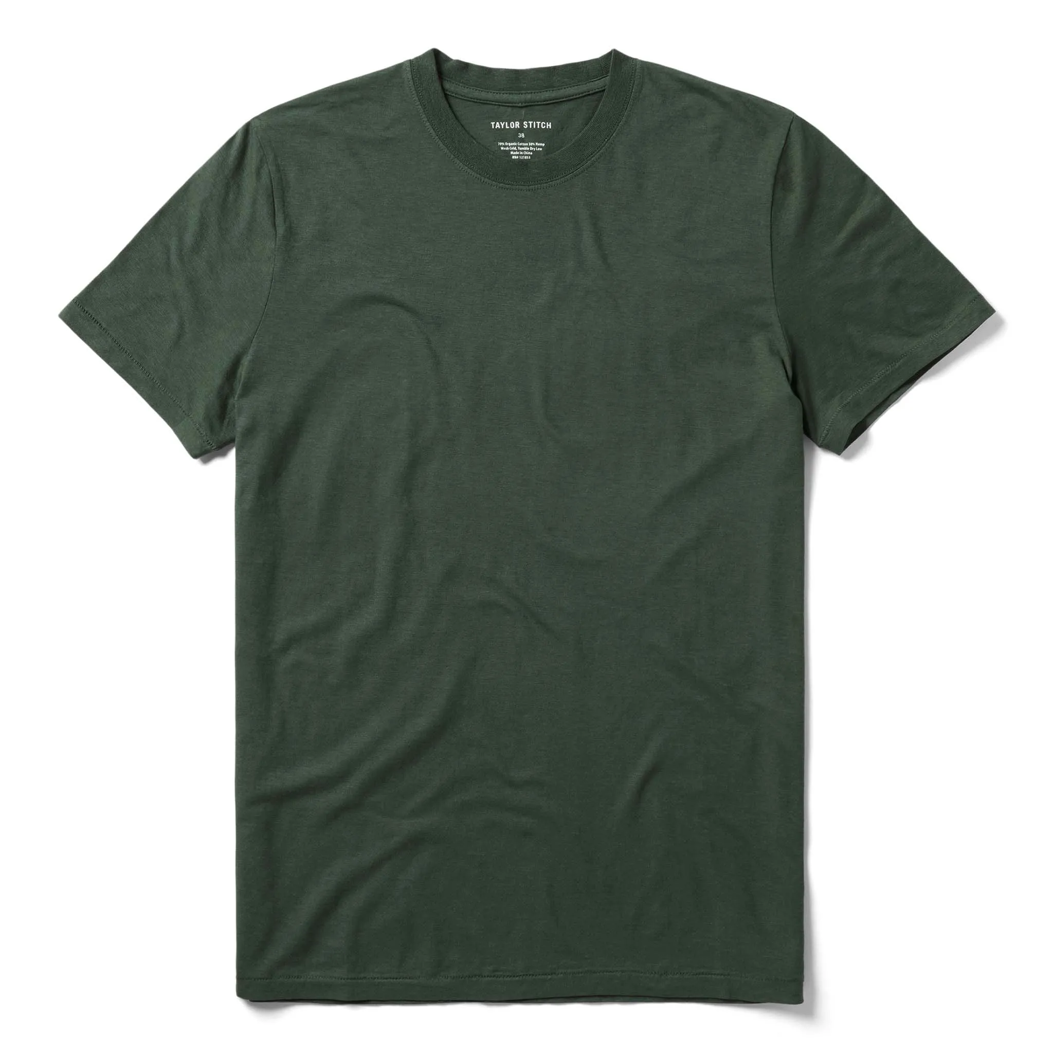 The Cotton Hemp Tee in Pine sold by Taylor Stitch