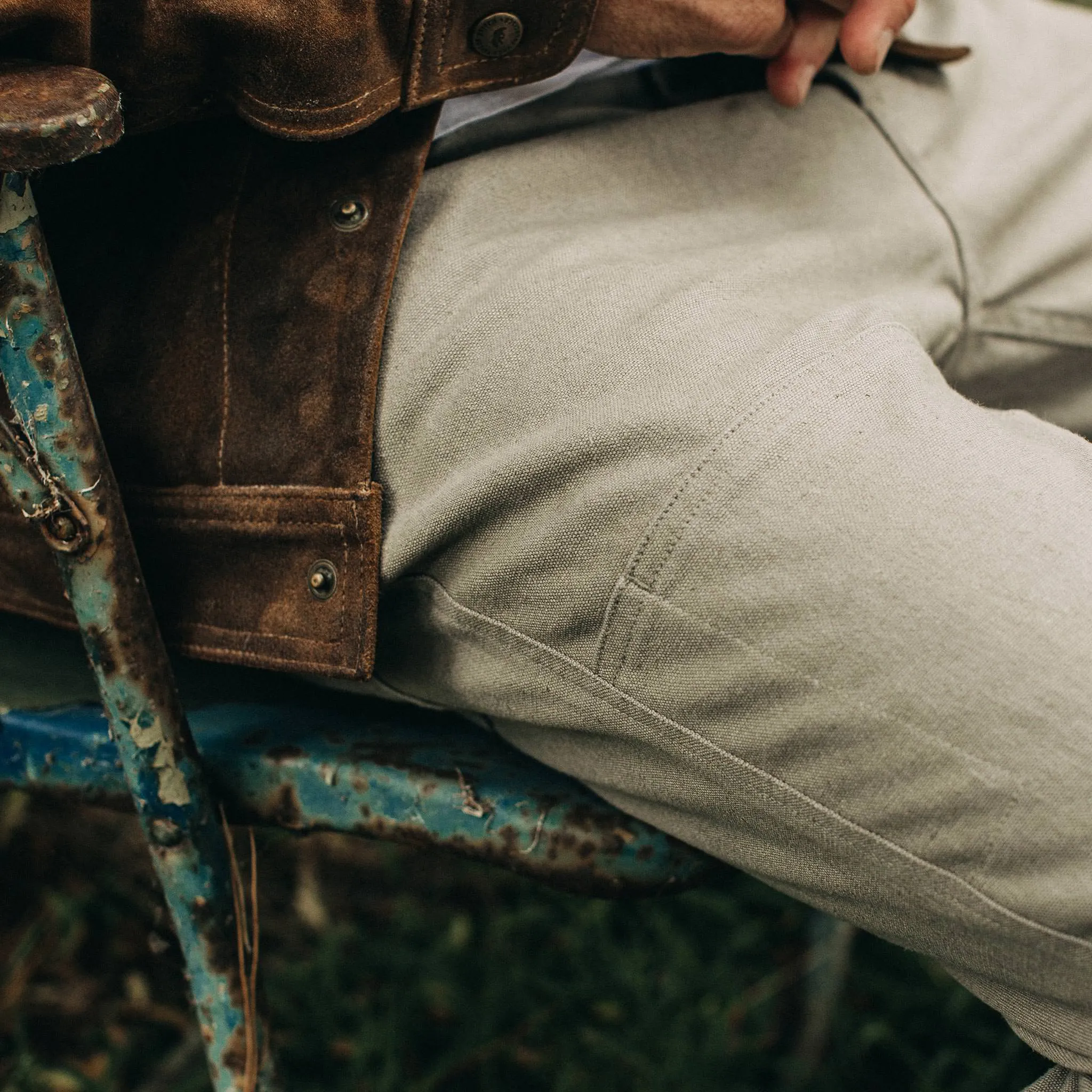 The Chore Pant in Ash Boss Duck sold by Taylor Stitch product image thumbnail 4