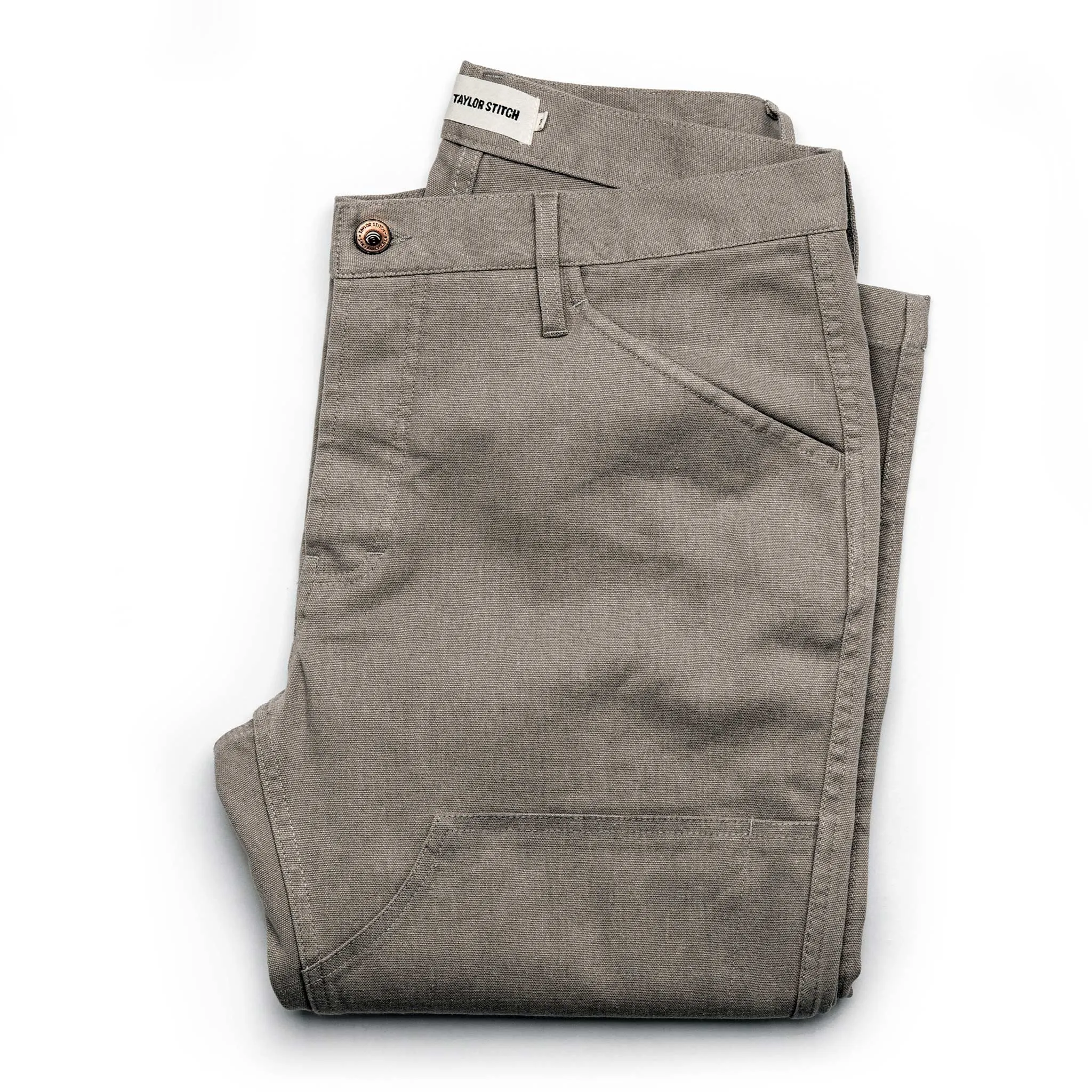 The Chore Pant in Ash Boss Duck sold by Taylor Stitch