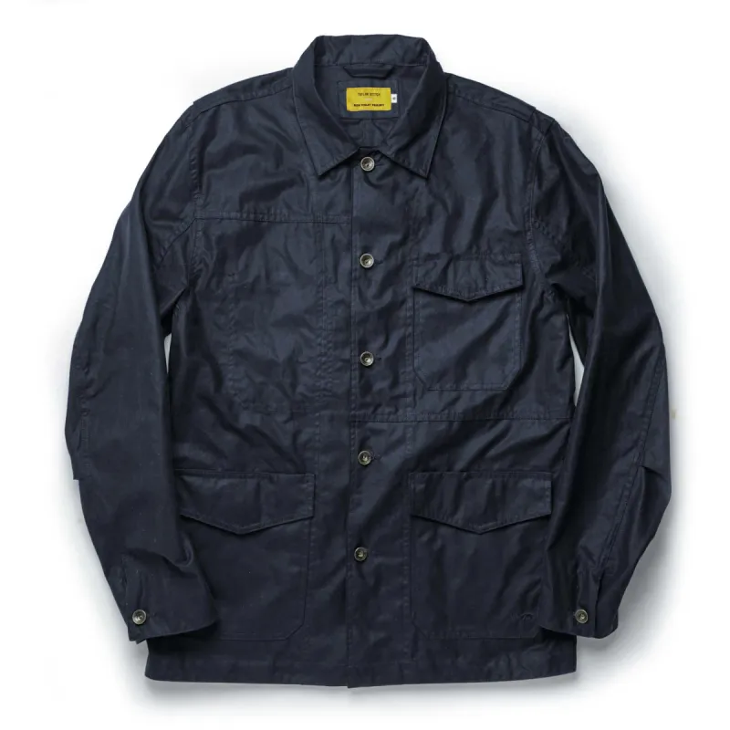 The Task Jacket in Waxed Navy sold by Taylor Stitch