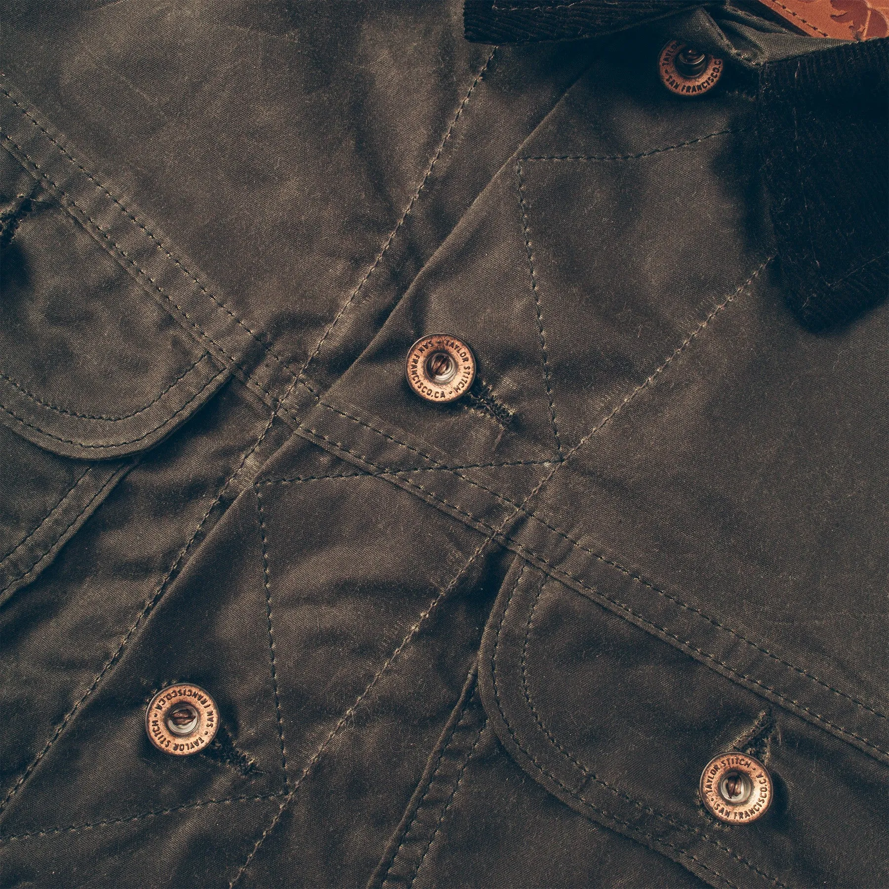 The Long Haul Jacket in Dark Oak Waxed Canvas sold by Taylor Stitch product image thumbnail 5