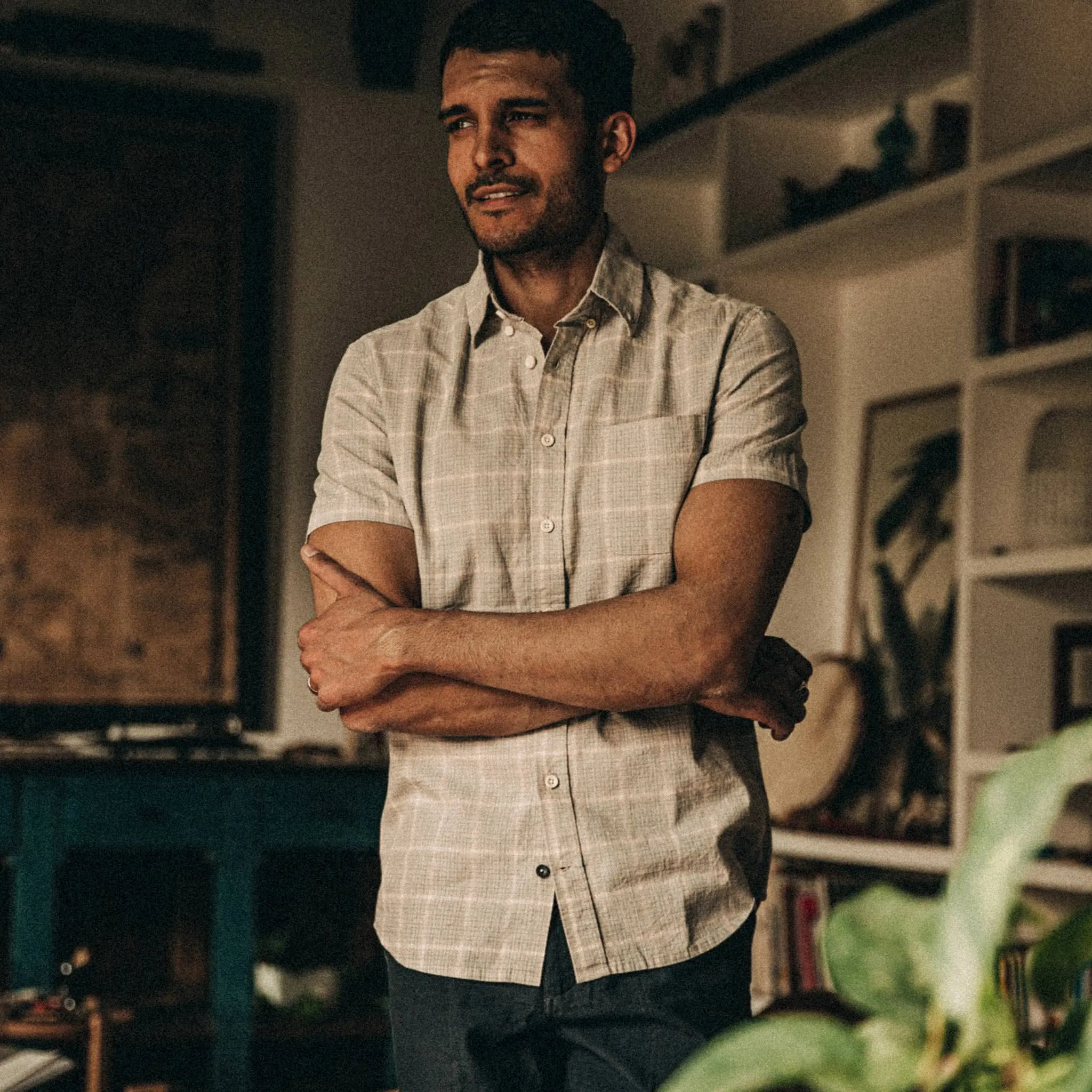 The Short Sleeve Jack in Ash Madras sold by Taylor Stitch product image thumbnail 2