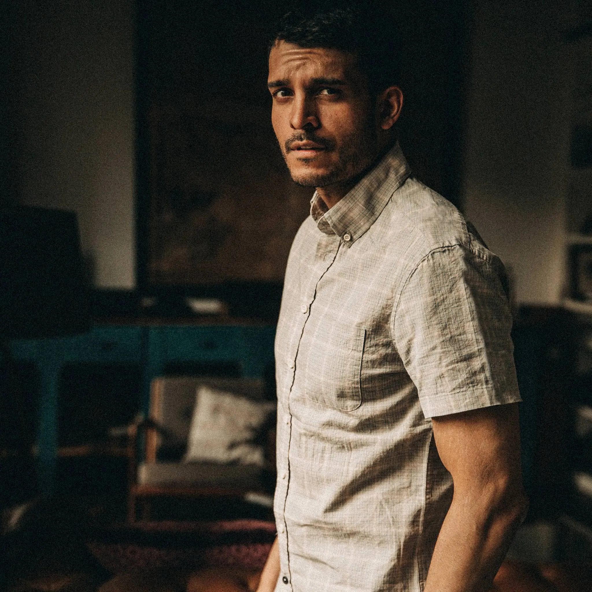 The Short Sleeve Jack in Ash Madras sold by Taylor Stitch product image thumbnail 4