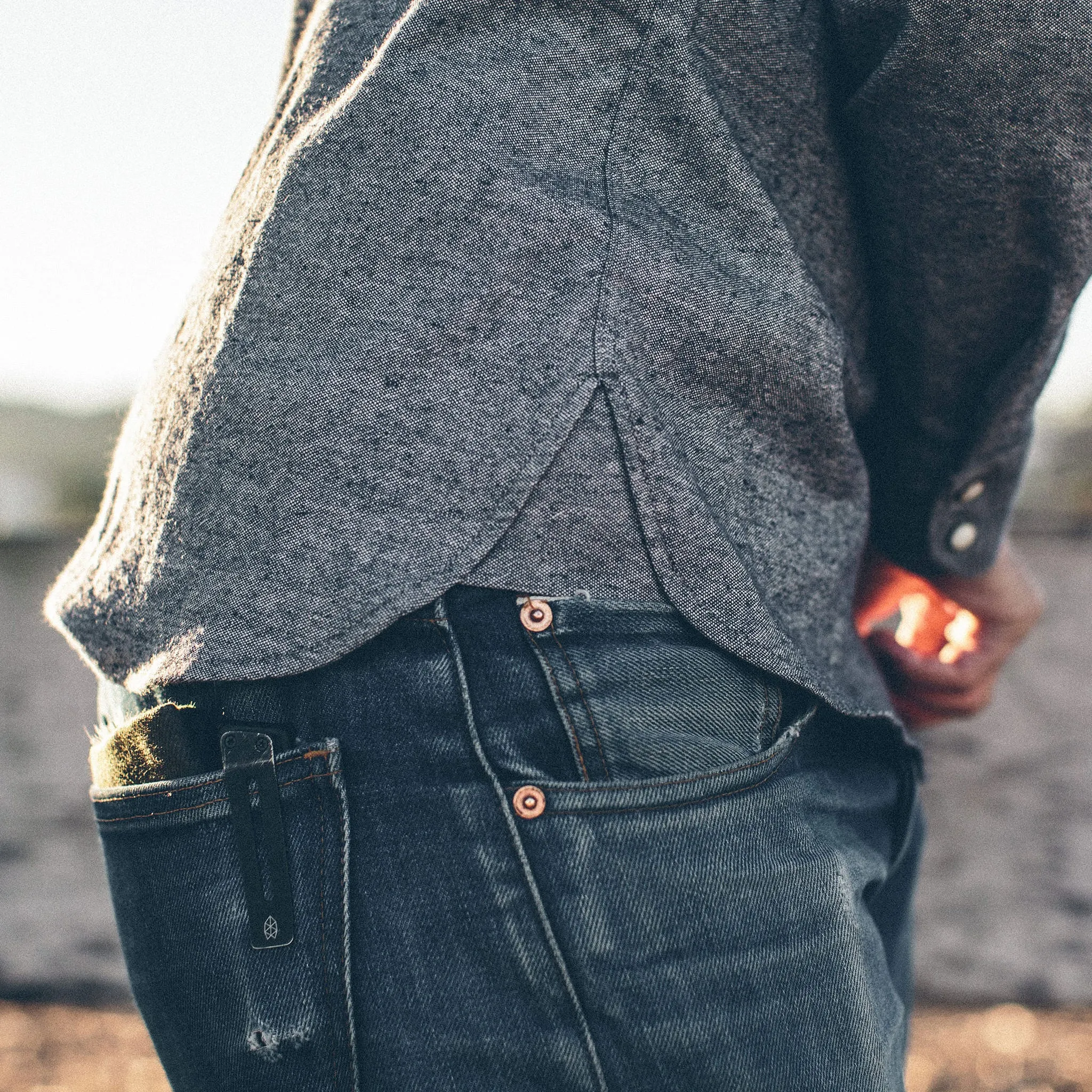 The Western Shirt in Upcycled Chambray sold by Taylor Stitch product image thumbnail 5