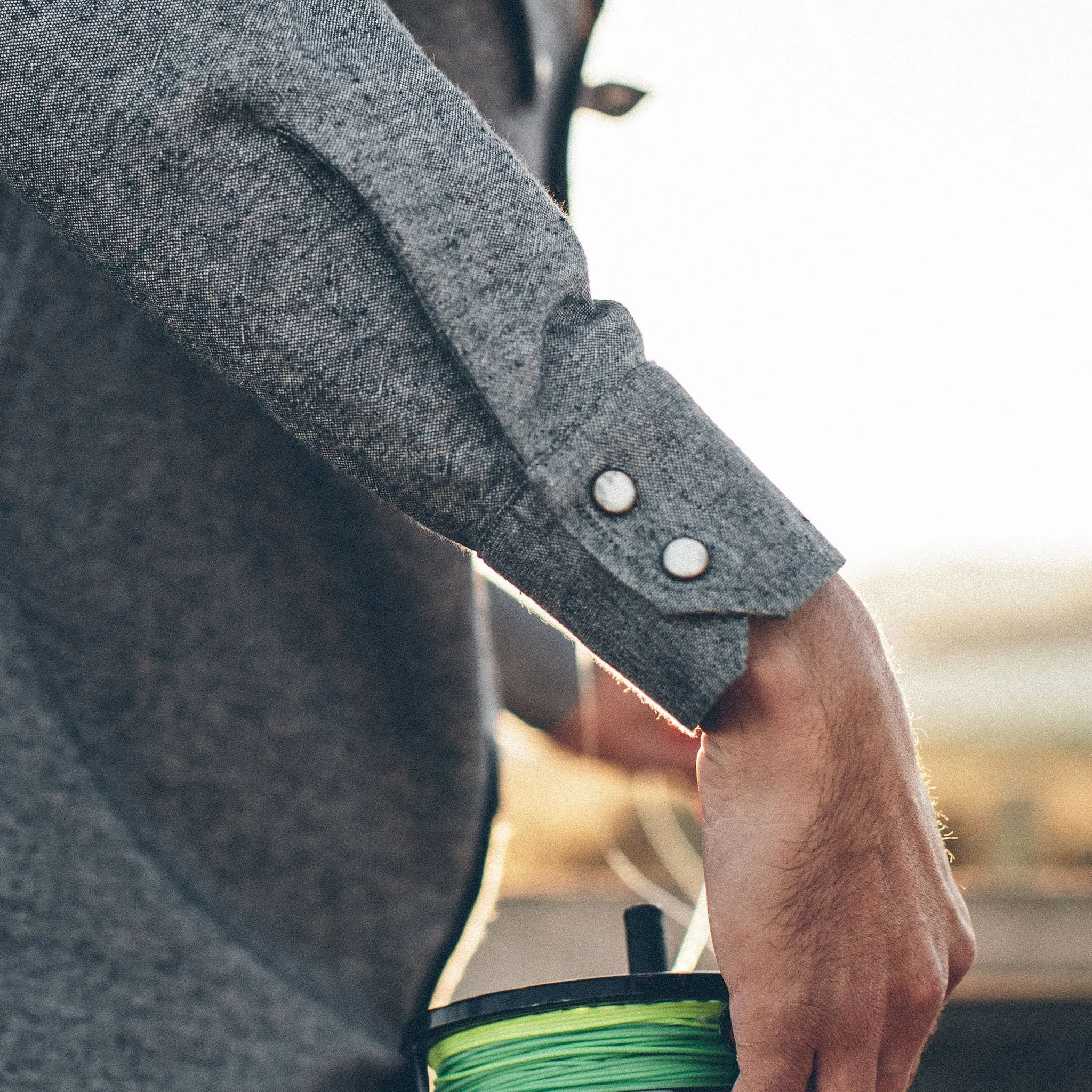 The Western Shirt in Upcycled Chambray sold by Taylor Stitch product image thumbnail 4