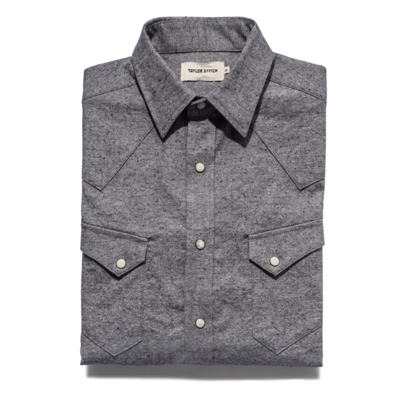 The Western Shirt in Upcycled Chambray sold by Taylor Stitch