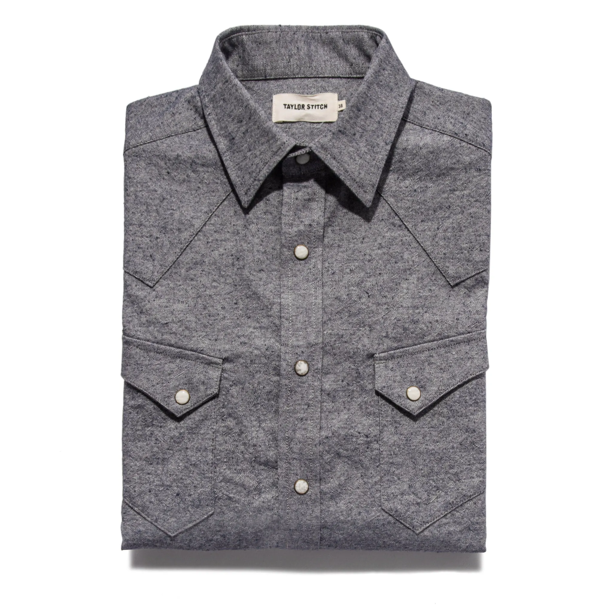 The Western Shirt in Upcycled Chambray sold by Taylor Stitch
