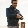 The Long Haul Jacket in Navy Waxed Canvas sold by Taylor Stitch