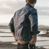 The Long Haul Jacket in Navy Waxed Canvas sold by Taylor Stitch