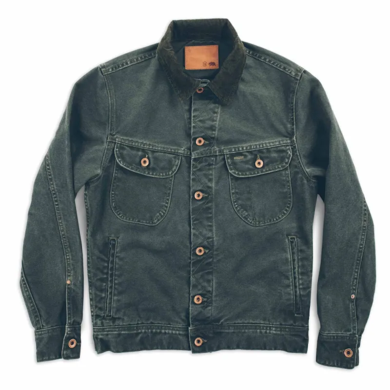The Long Haul Jacket in Washed Olive Duck sold by Taylor Stitch