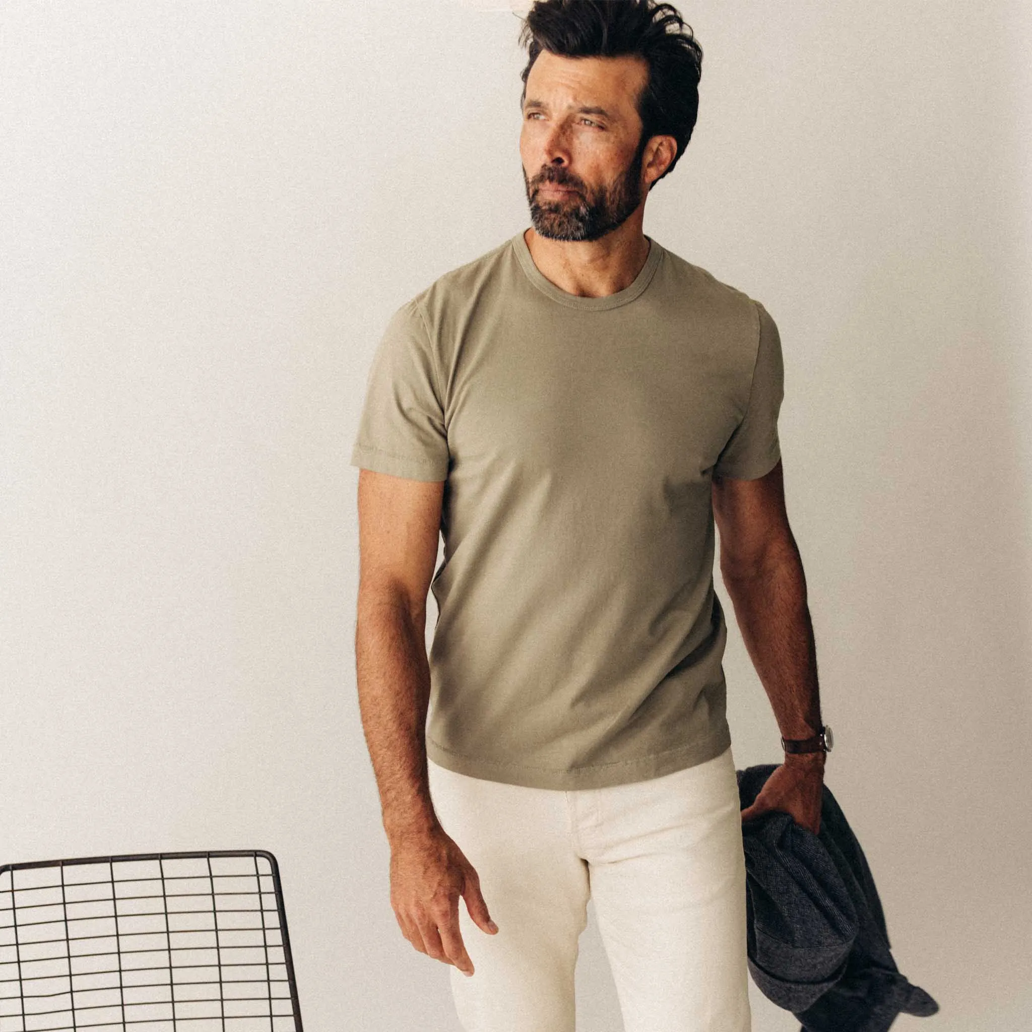 The Organic Cotton Tee in Sage sold by Taylor Stitch product image thumbnail 2