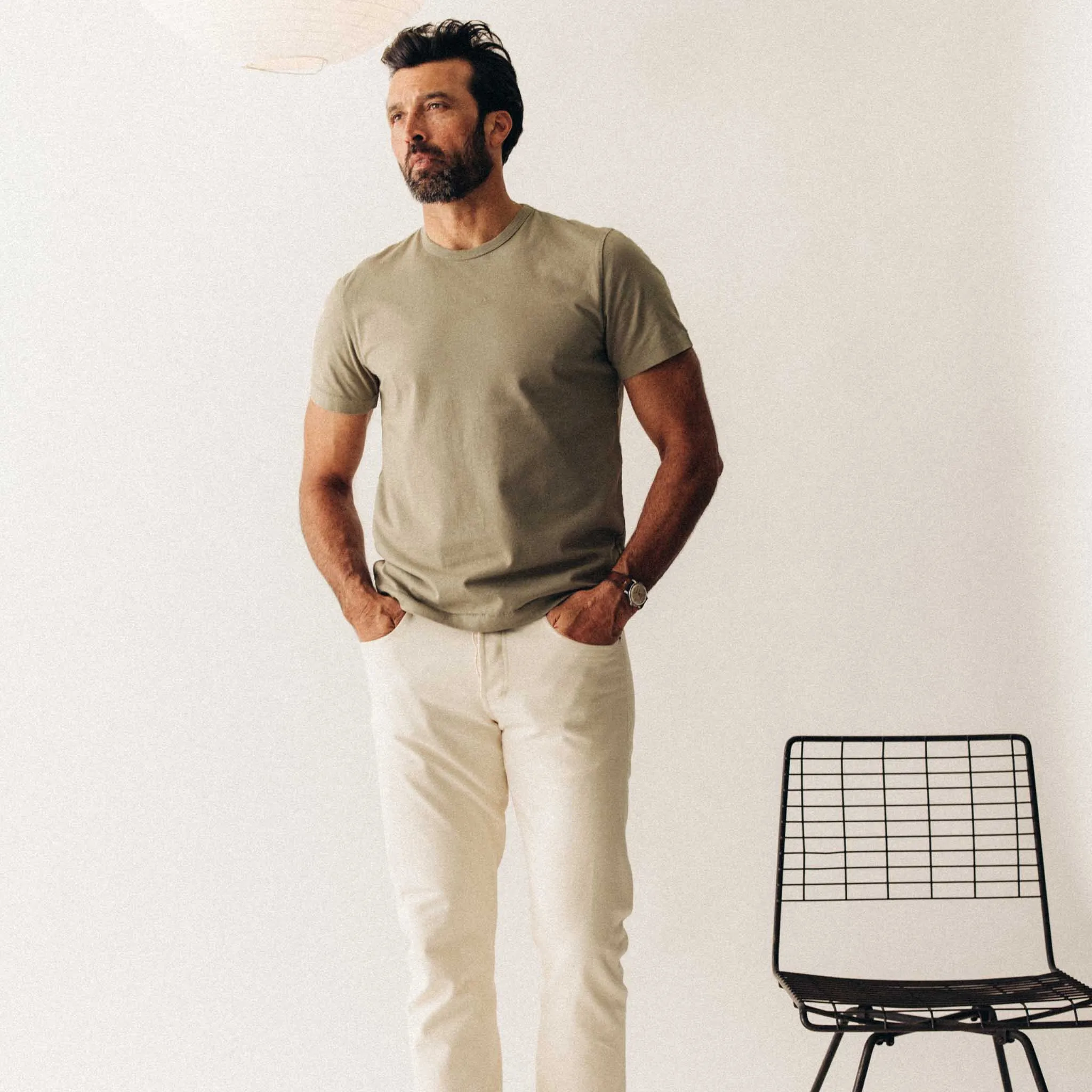 The Organic Cotton Tee in Sage sold by Taylor Stitch product image thumbnail 4