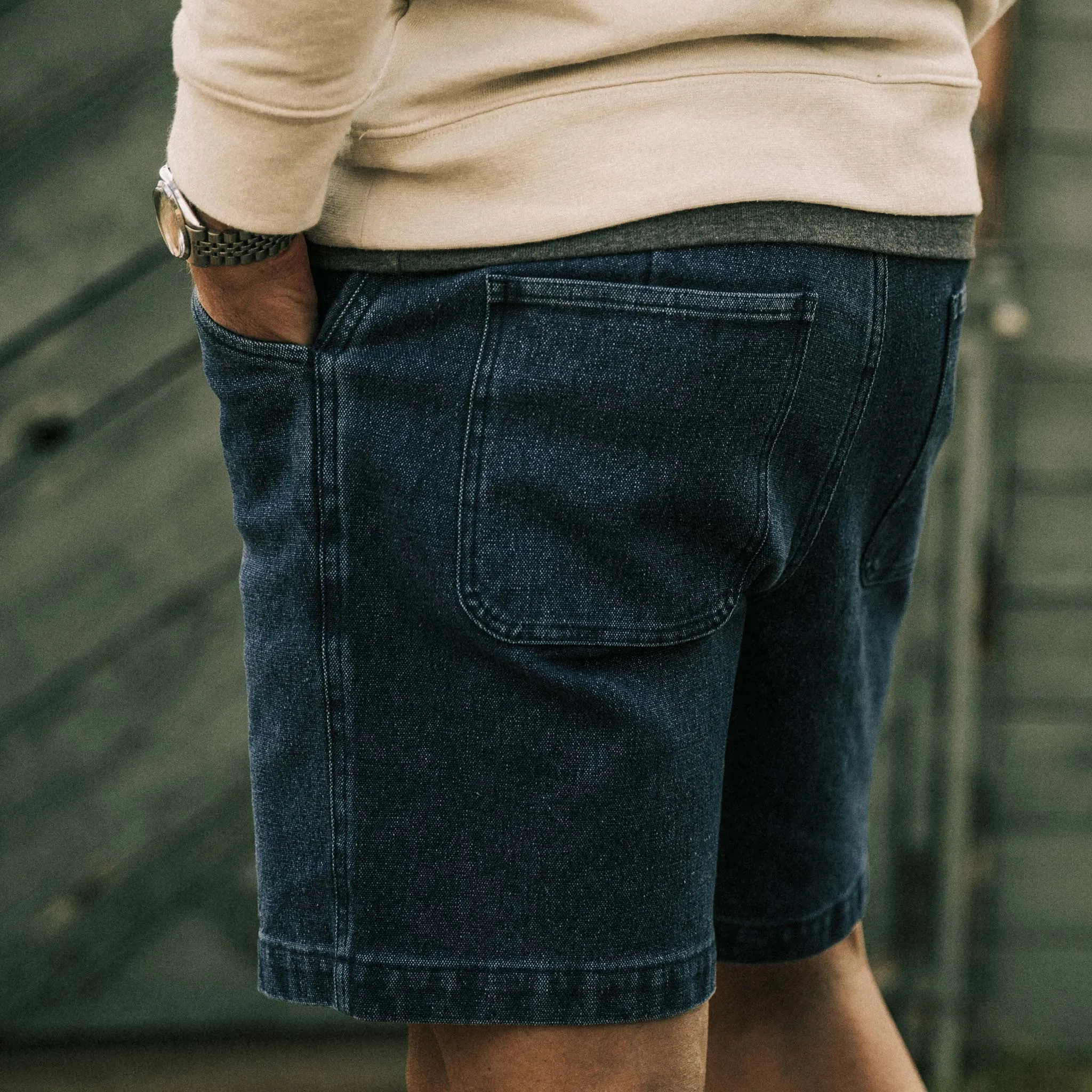 The Camp Short in Indigo Boss Duck sold by Taylor Stitch product image thumbnail 4
