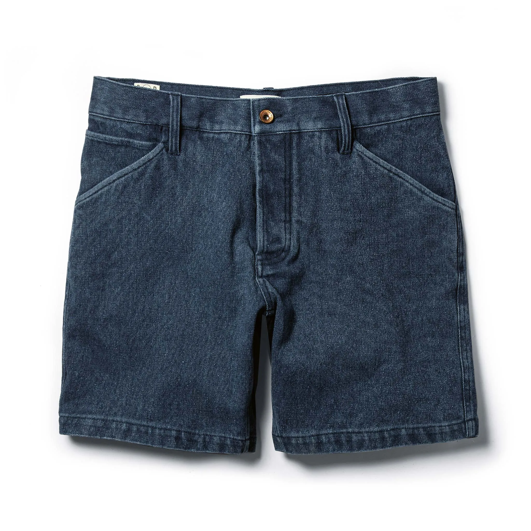 The Camp Short in Indigo Boss Duck sold by Taylor Stitch