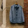 The Ojai Jacket in French Blue Herringbone sold by Taylor Stitch