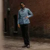 The Ojai Jacket in French Blue Herringbone sold by Taylor Stitch