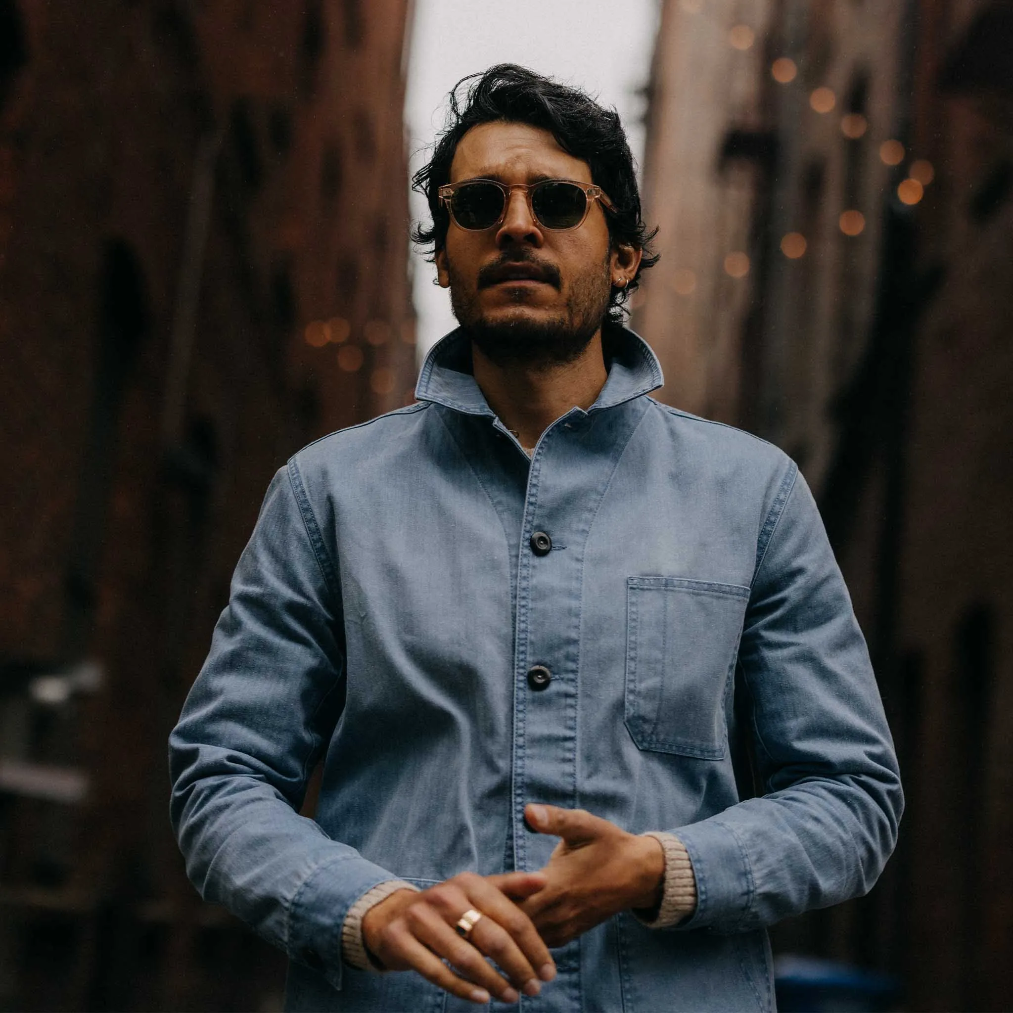 The Ojai Jacket in French Blue Herringbone sold by Taylor Stitch product image thumbnail 3