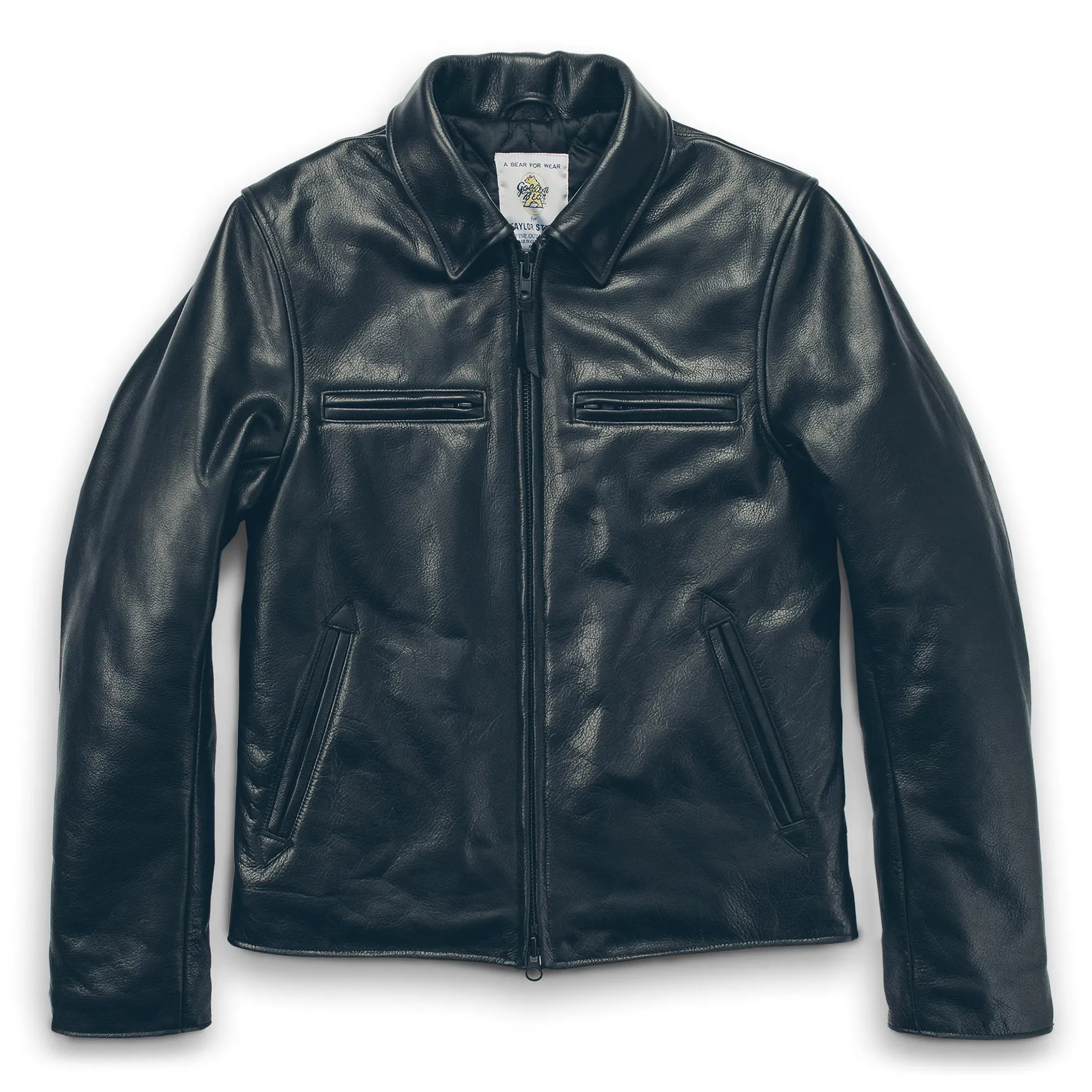 The Moto Jacket in Black sold by Taylor Stitch