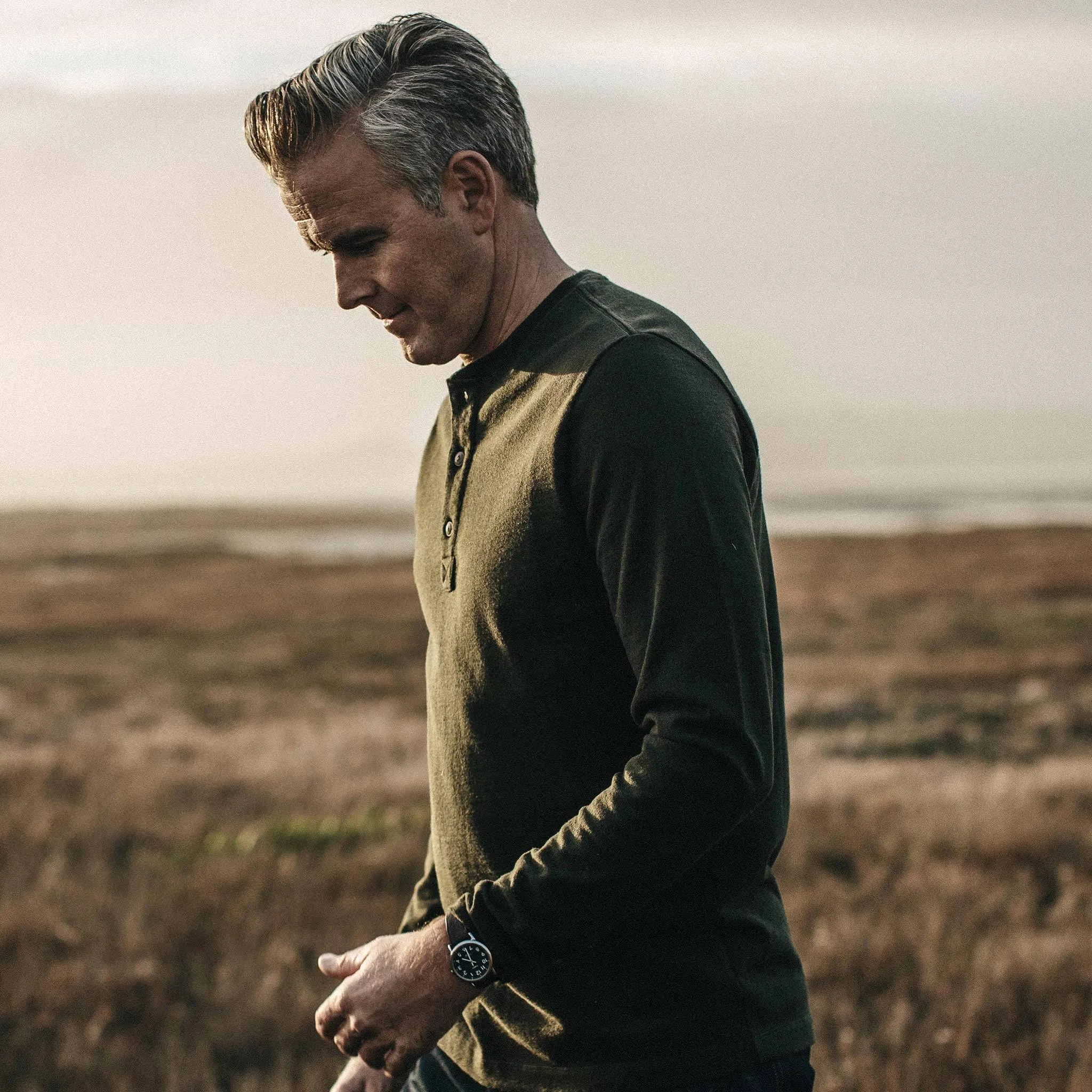 The Heavy Bag Henley in Cypress sold by Taylor Stitch product image thumbnail 2