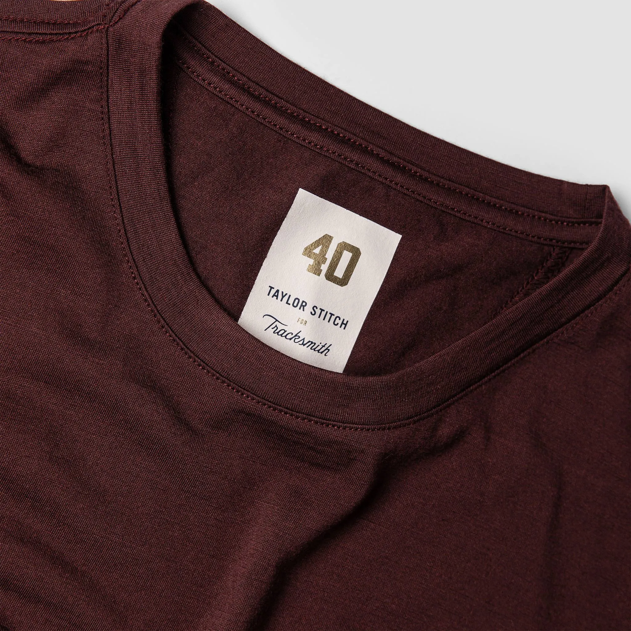 The Merino Tee in Wine sold by Taylor Stitch product image thumbnail 5