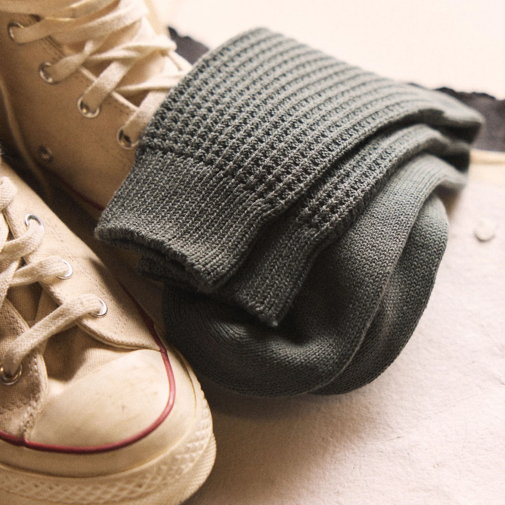 The Waffle Sock in Deep Sea sold by Taylor Stitch product image thumbnail 2