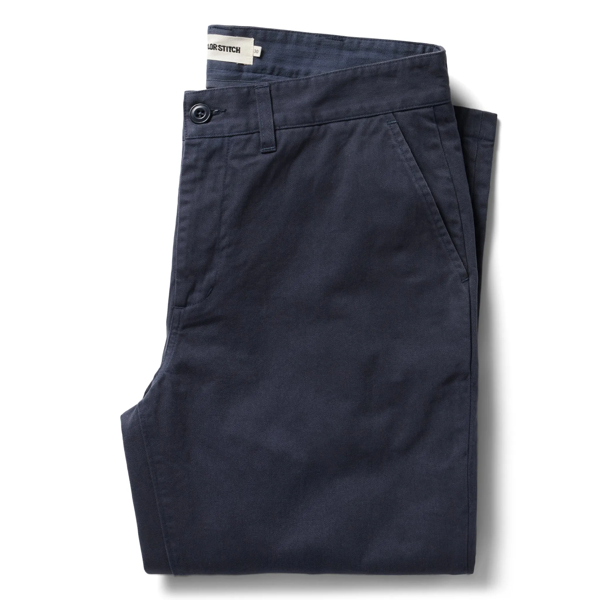 The Democratic Foundation Pant in Organic Marine sold by Taylor Stitch