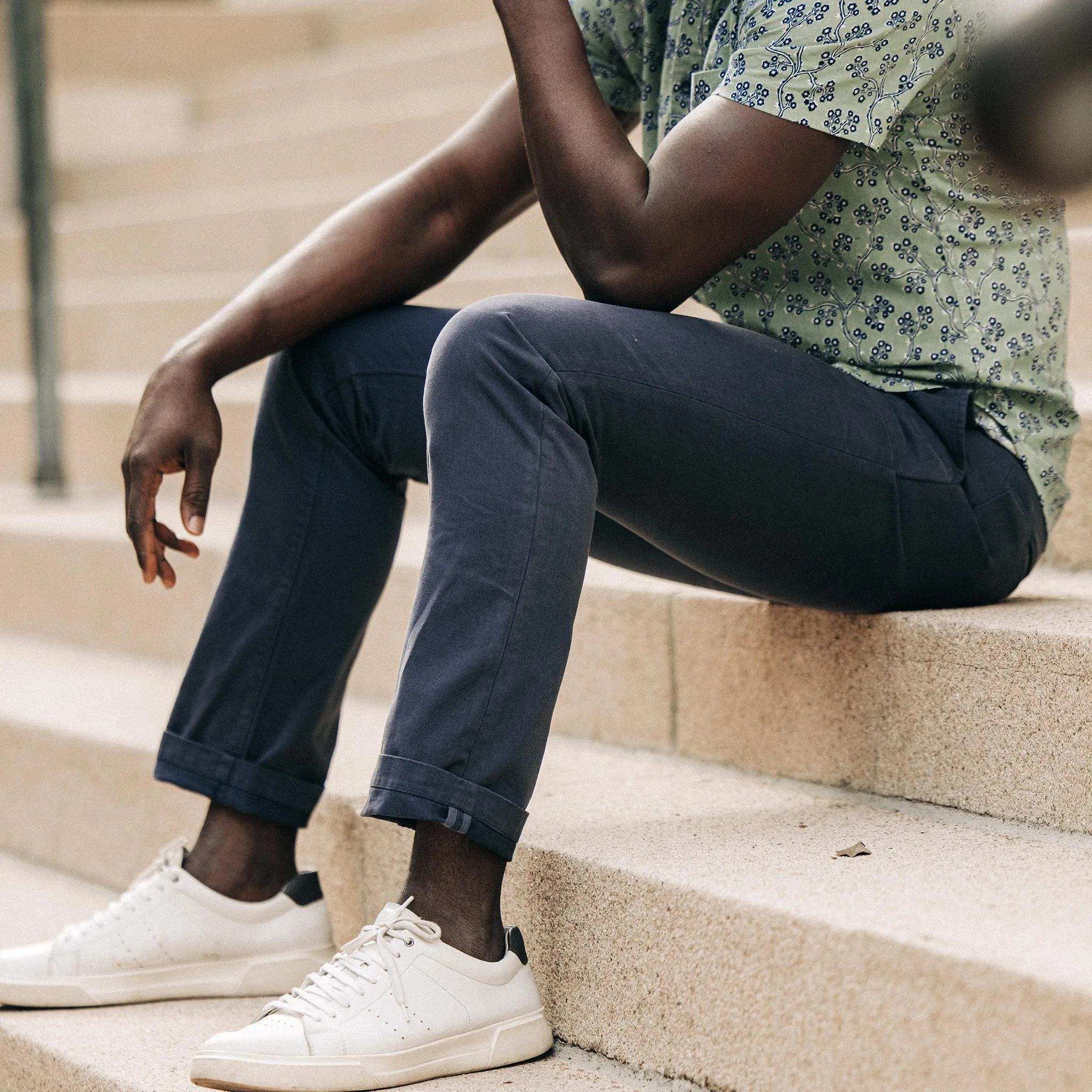 The Democratic Foundation Pant in Organic Marine sold by Taylor Stitch product image thumbnail 3