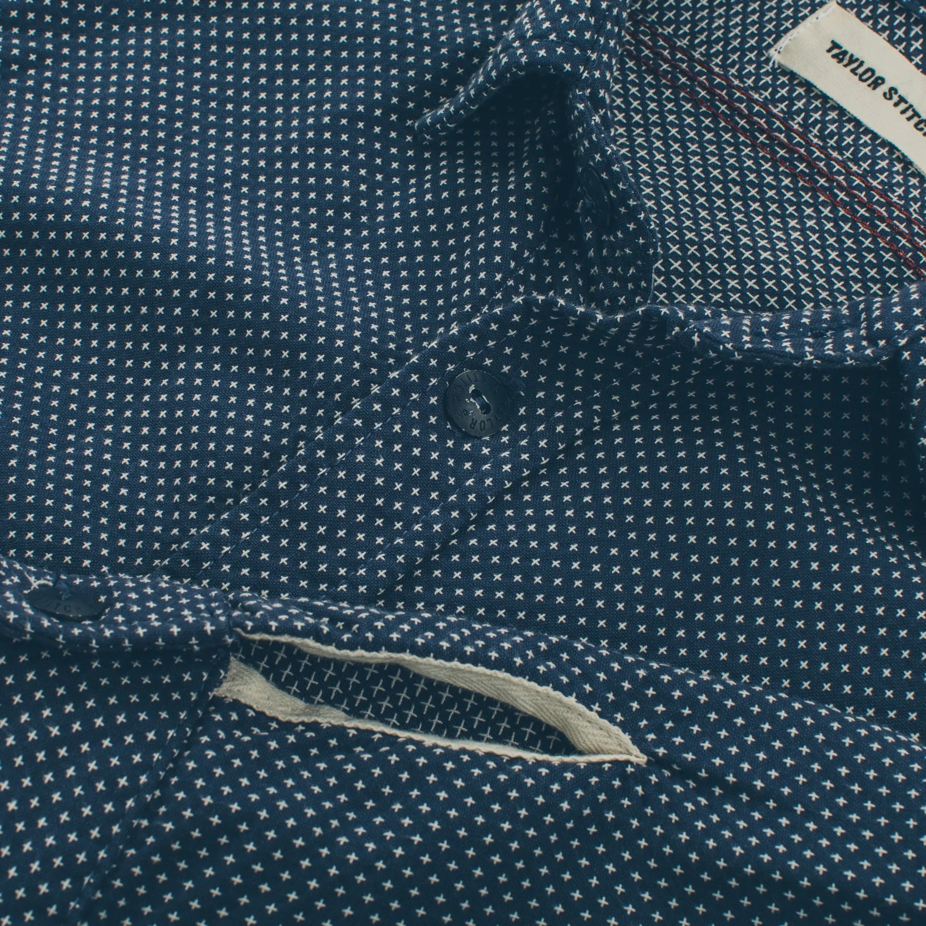 The Utility Shirt in Indigo Cross Jacquard sold by Taylor Stitch product image thumbnail 2