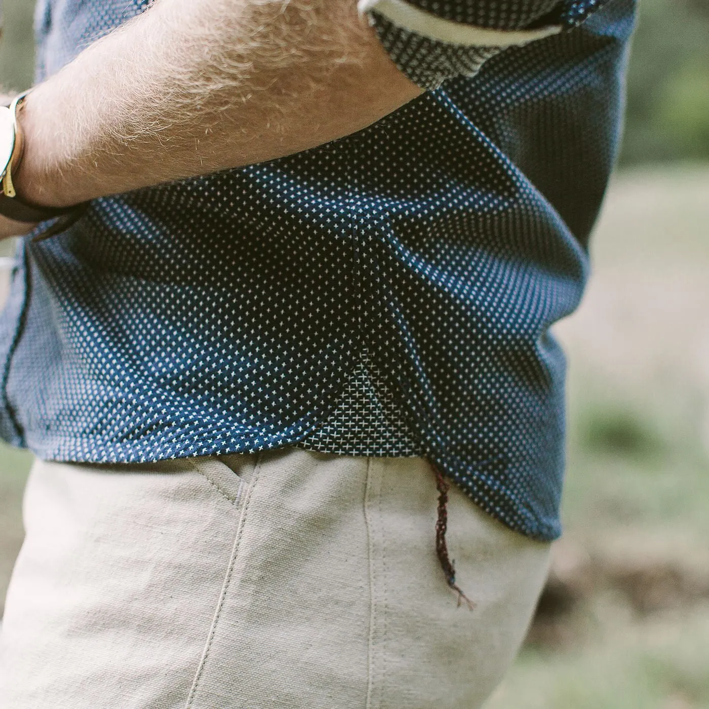 The Utility Shirt in Indigo Cross Jacquard sold by Taylor Stitch product image thumbnail 5