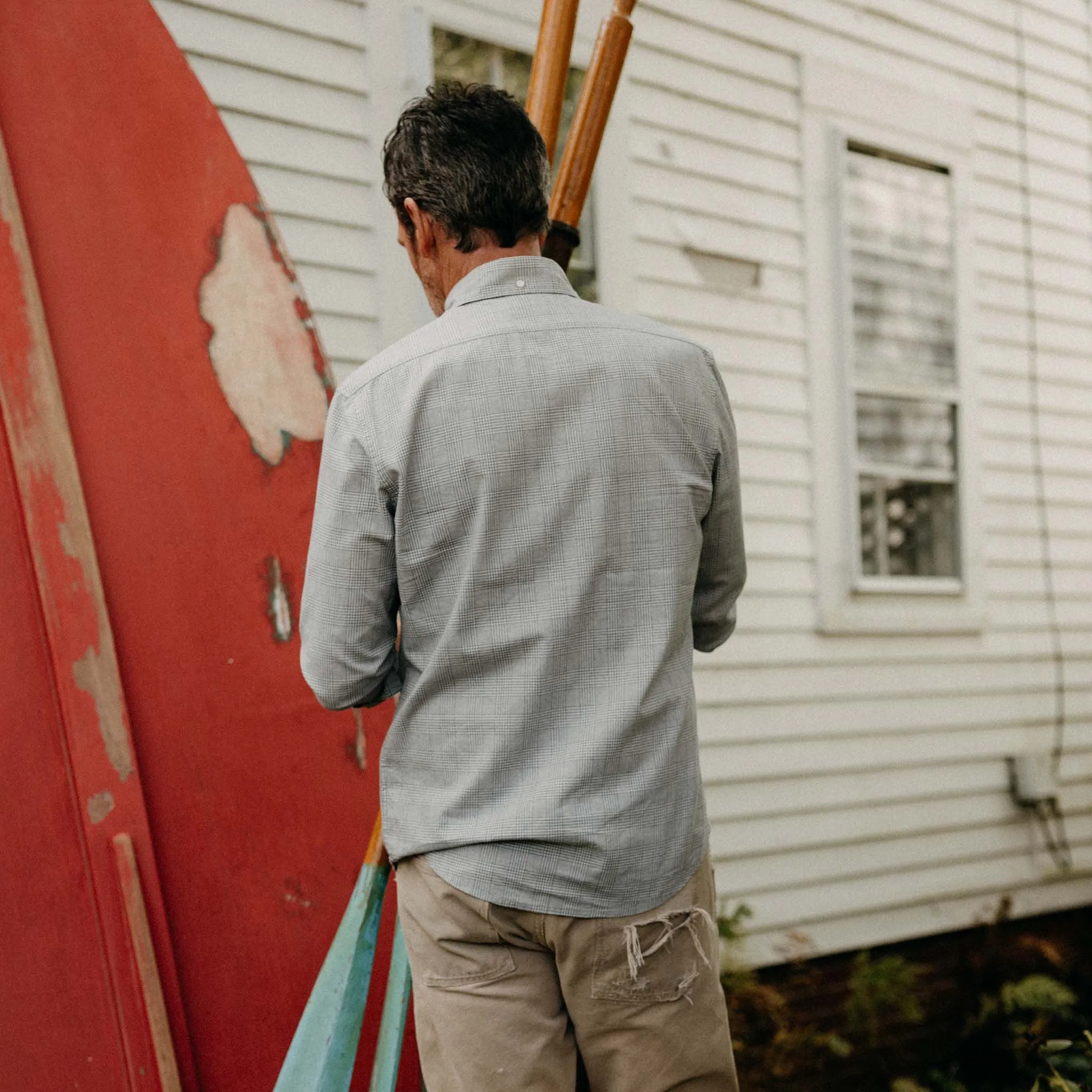 The Jack in Ash Twist Plaid sold by Taylor Stitch product image thumbnail 4